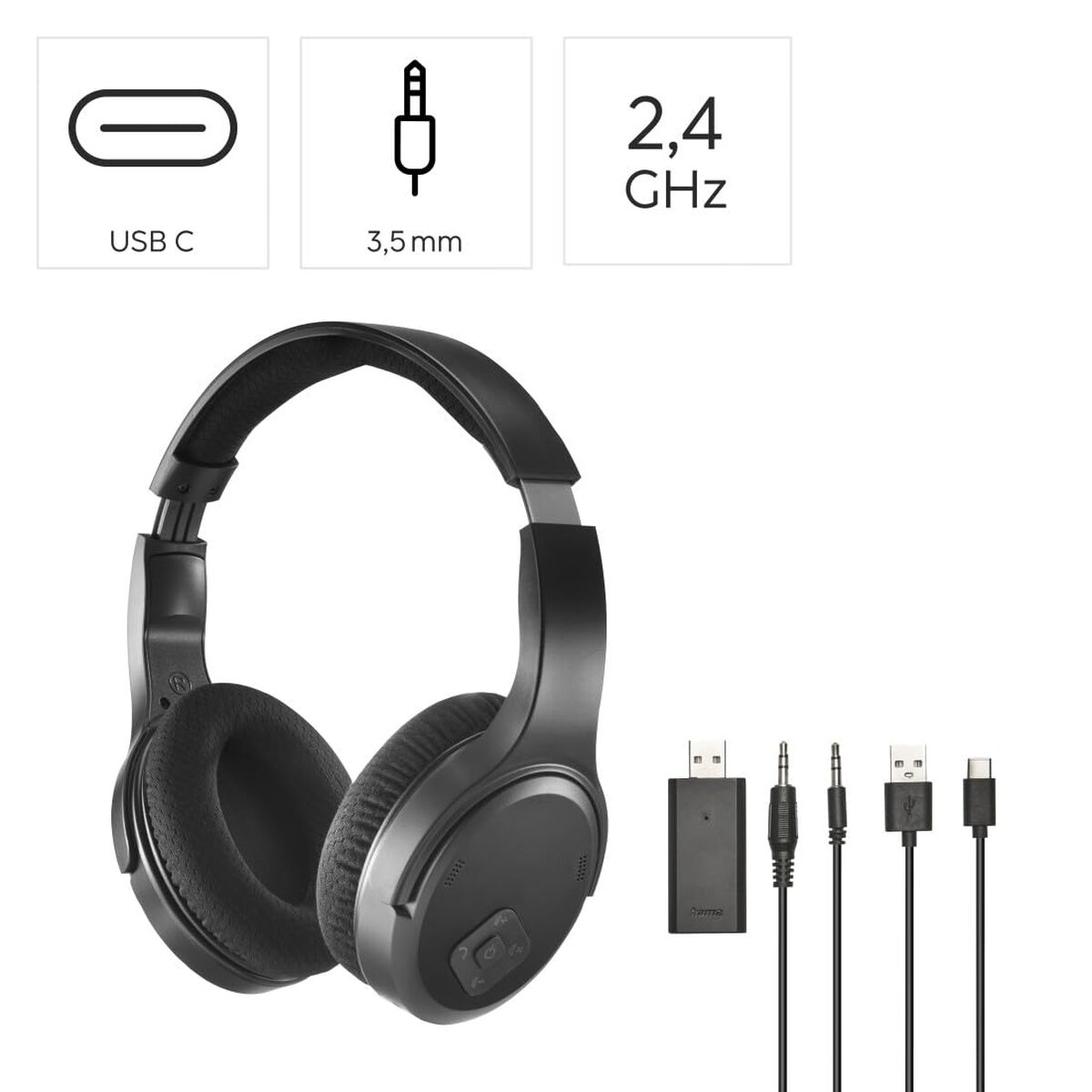 Headphones Hama 00221847 Black