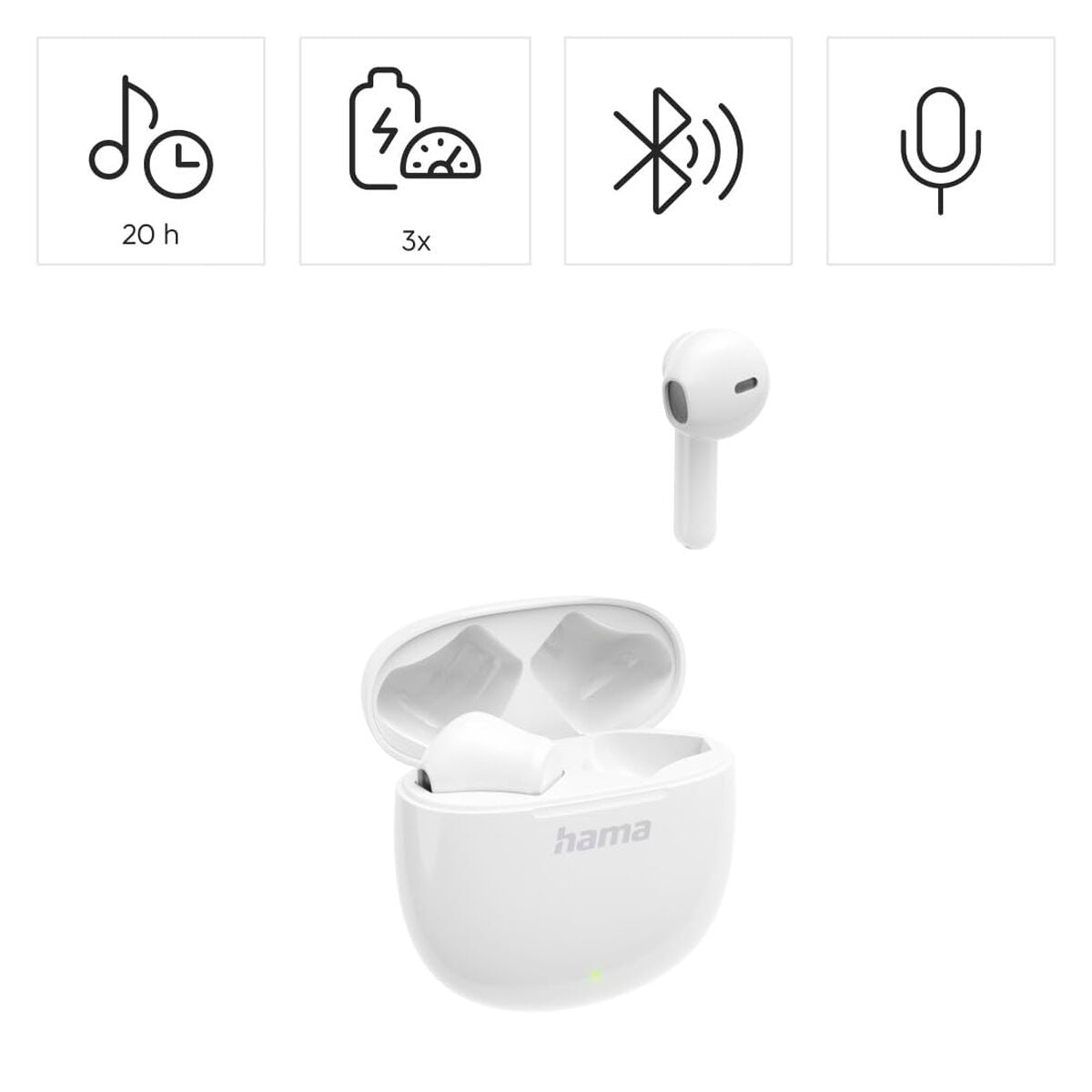 Wireless Earphones with Charging Case Hama 00221774 White