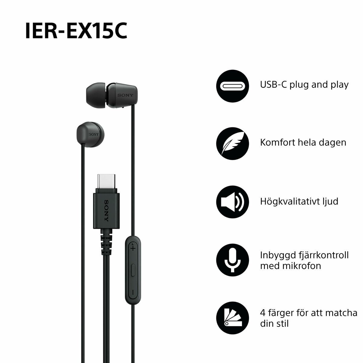 Headphones Sony IEREX15CB