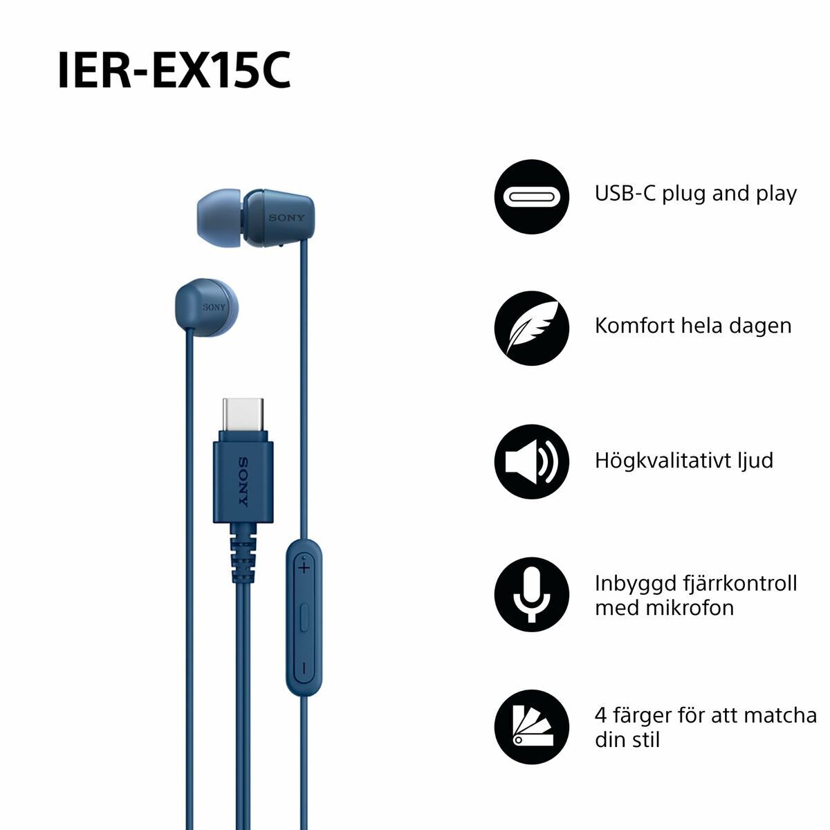 Headphones Sony IEREX15CL