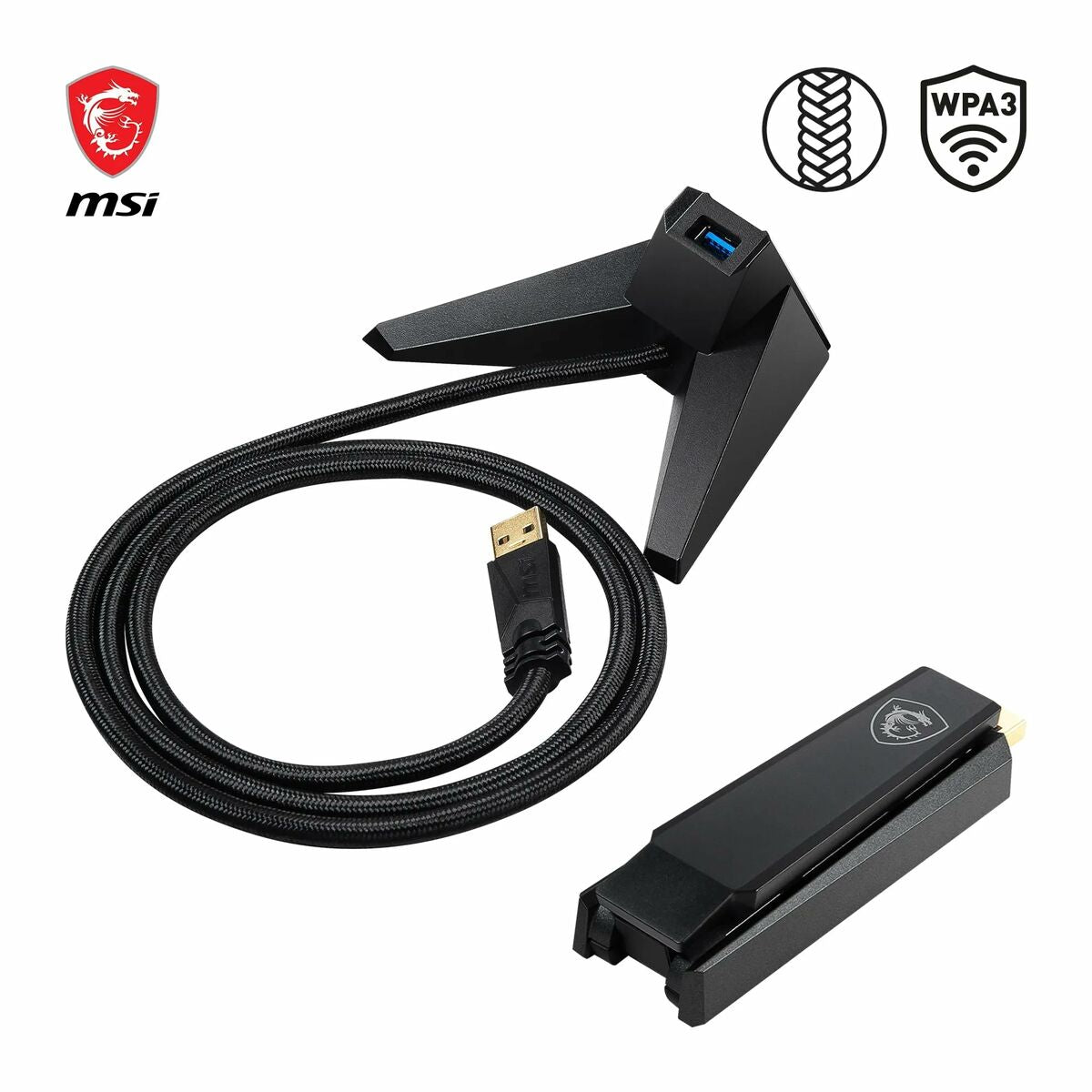 USB Adaptor MSI AX1800 Black