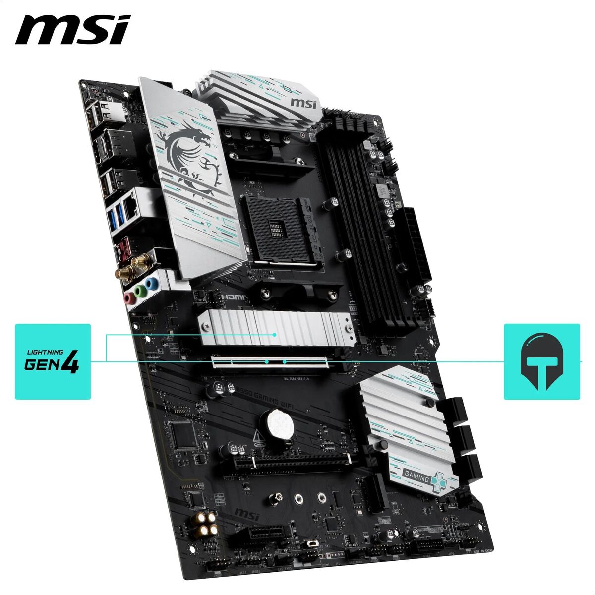Motherboard MSI B550 AMD AM4 AMD B550 AMD