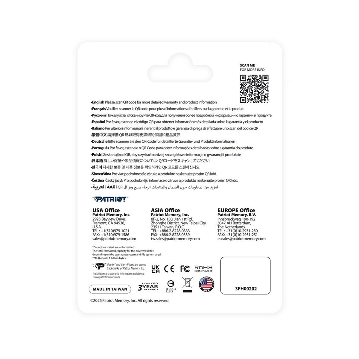 USB stick Patriot Memory PS64GT560DS5D Silver 64 GB