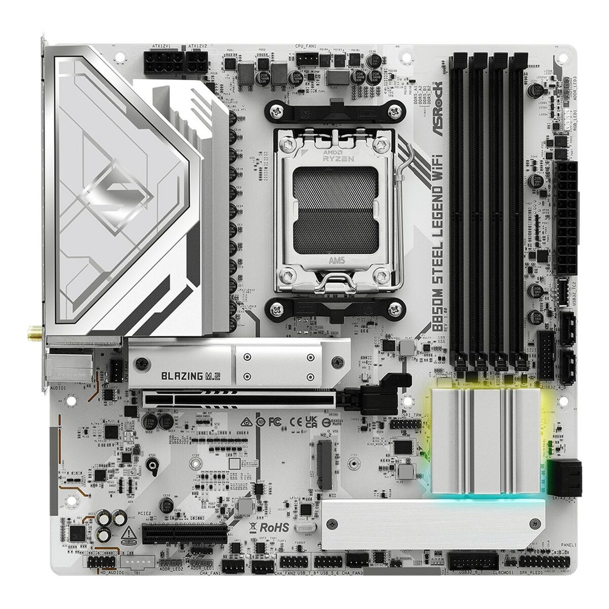 Motherboard ASRock B850M Steel Legend WiFi Intel Wi-Fi 6 AMD AM5 AMD B850