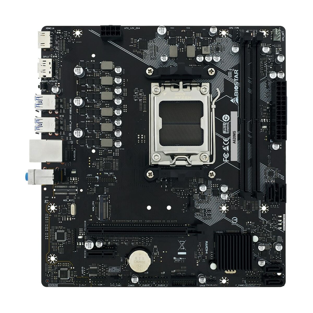 Motherboard Biostar A620MS AMD AM5 AMD A620