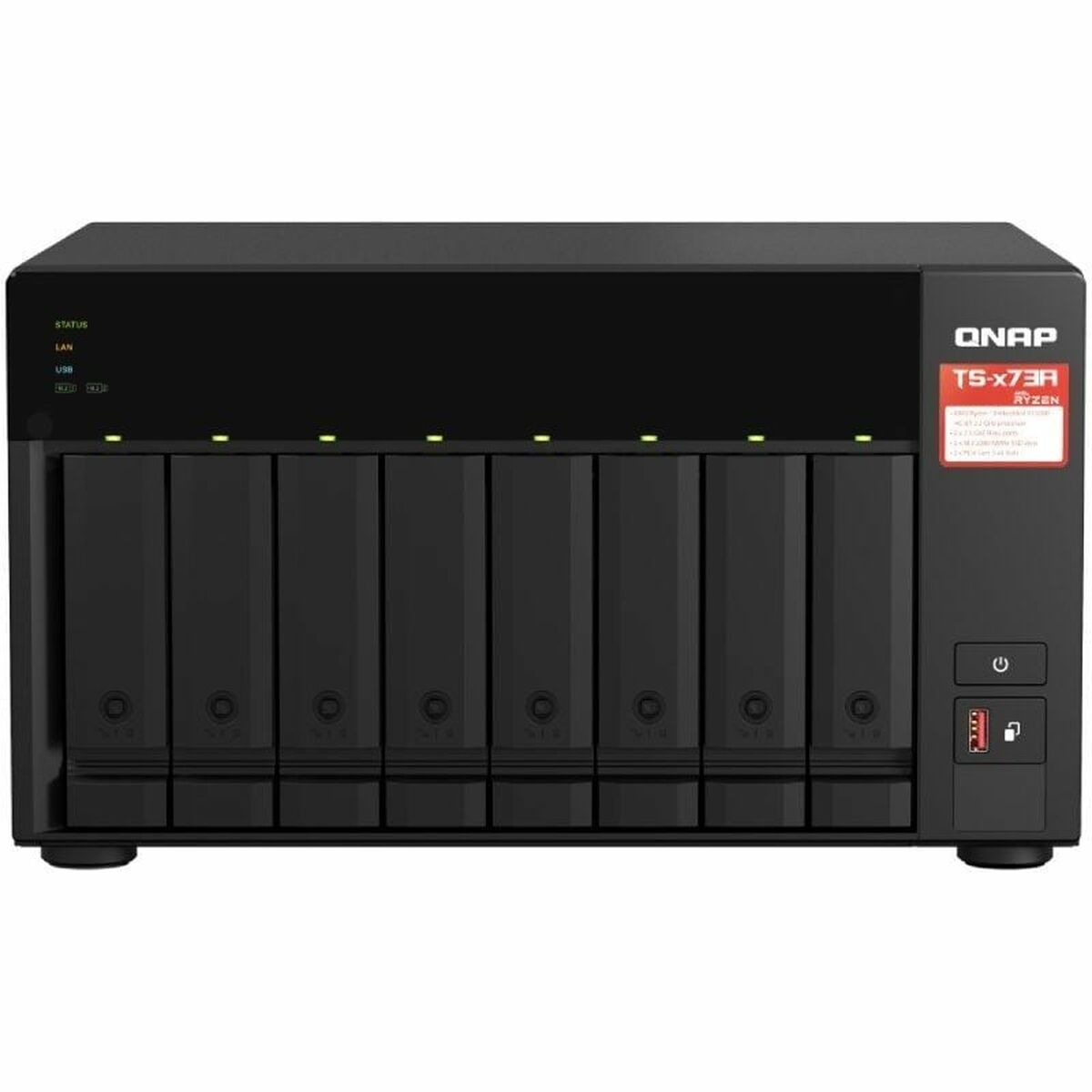 NAS Network Storage Qnap TS-873A-8G Black AMD Ryzen V1500B