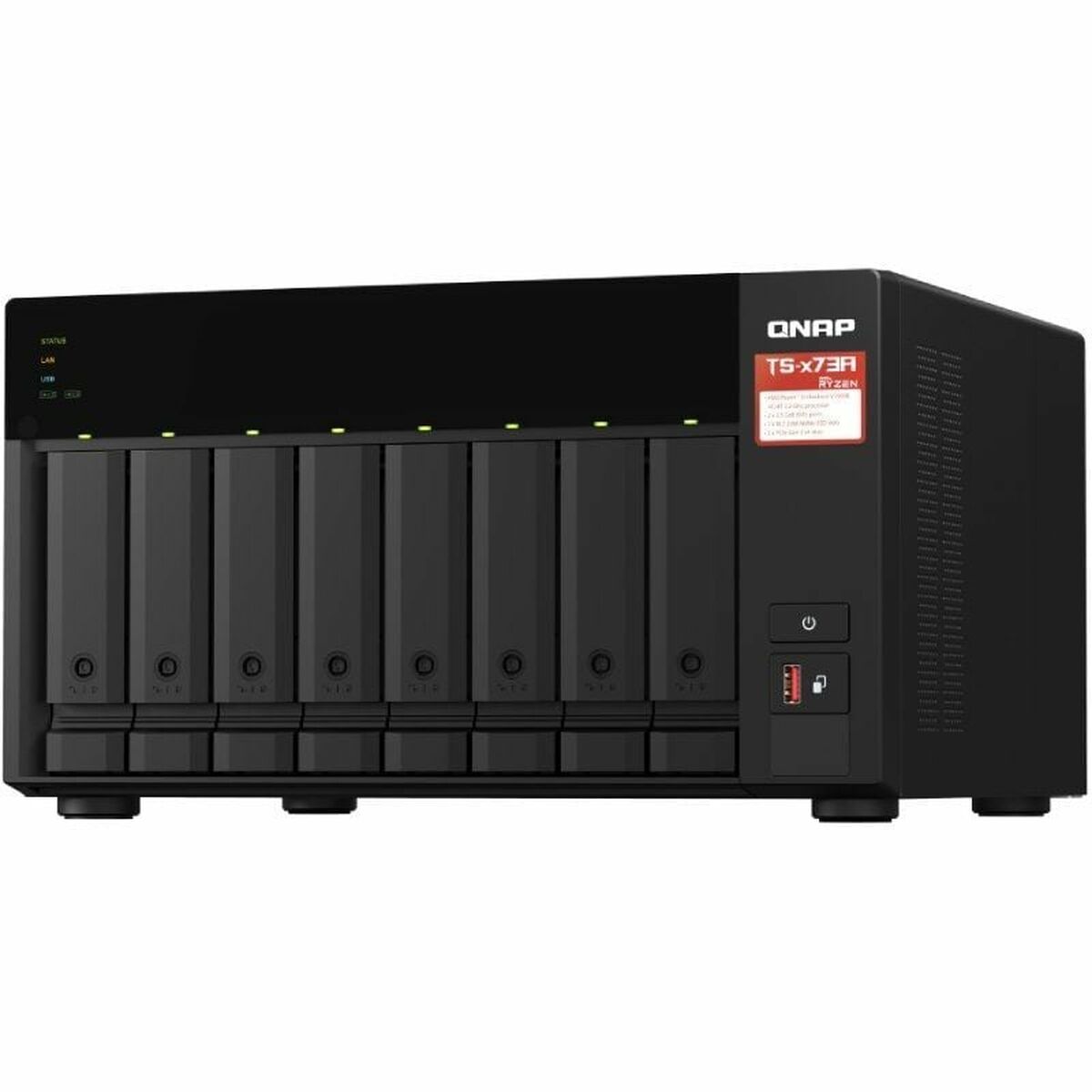 NAS Network Storage Qnap TS-873A-8G Black AMD Ryzen V1500B