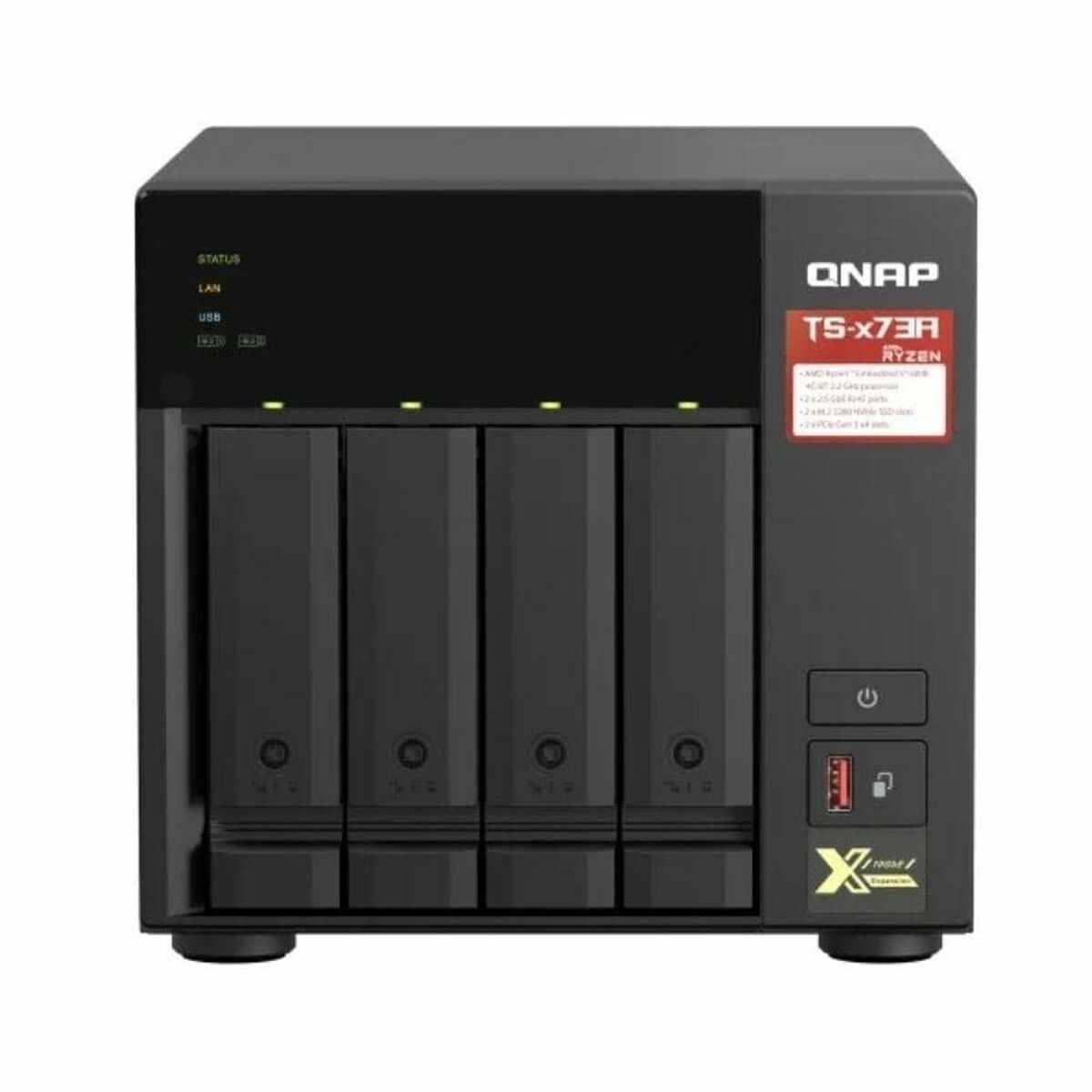 NAS Network Storage Qnap TS-473A-8G Quad Core Black