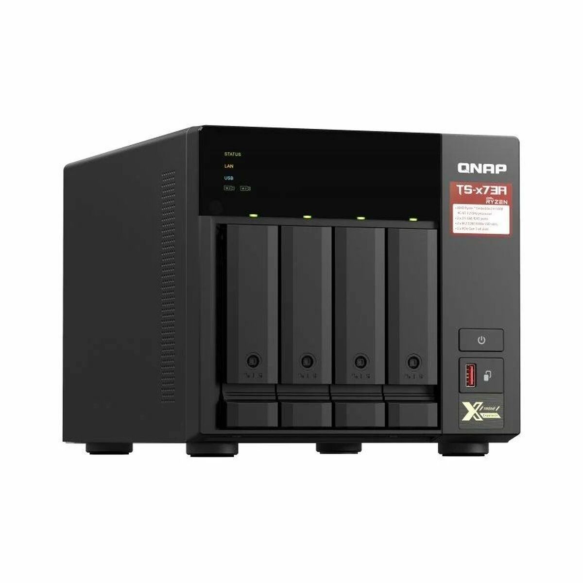 NAS Network Storage Qnap TS-473A-8G Quad Core Black