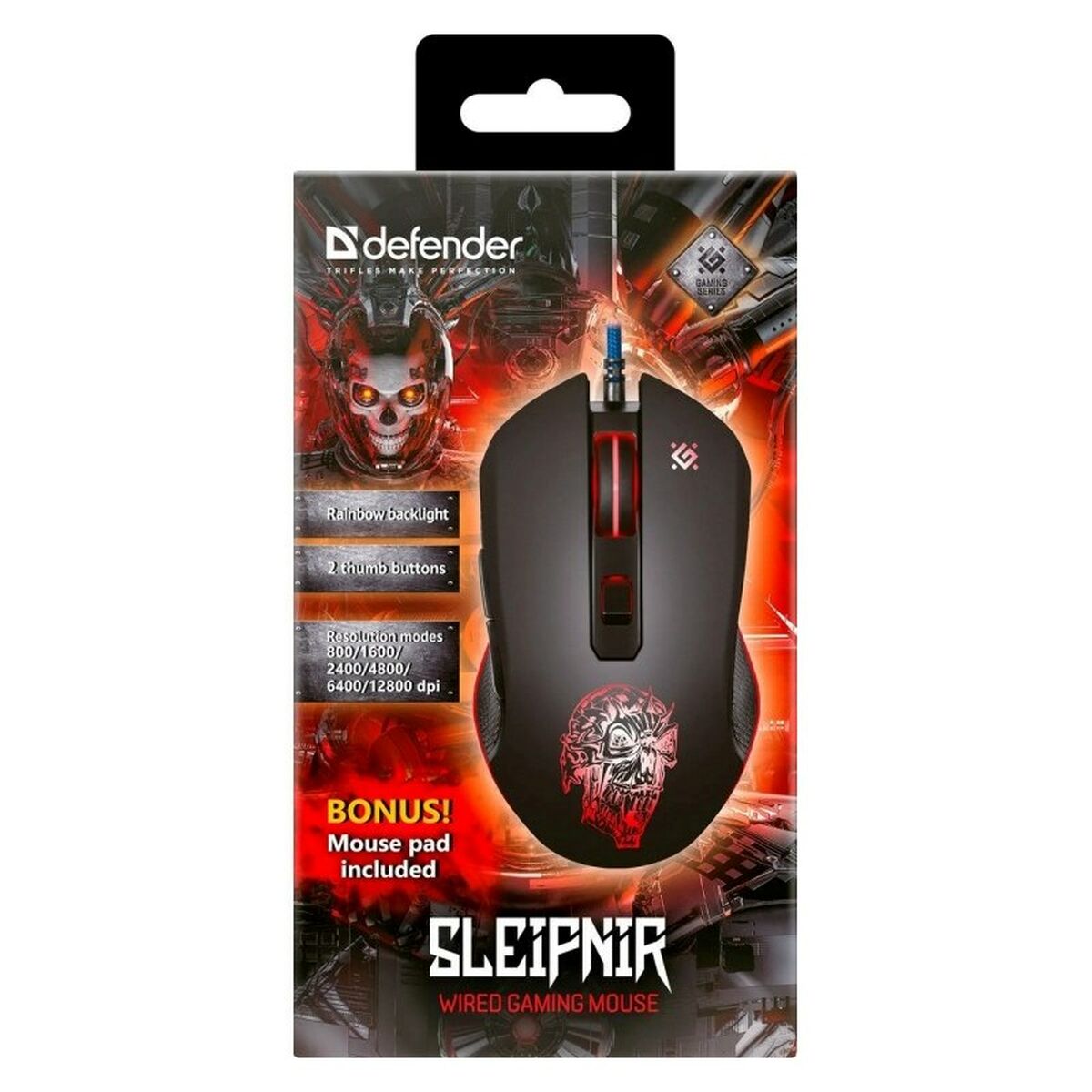 Mouse Defender 52927 Black 12800 DPI