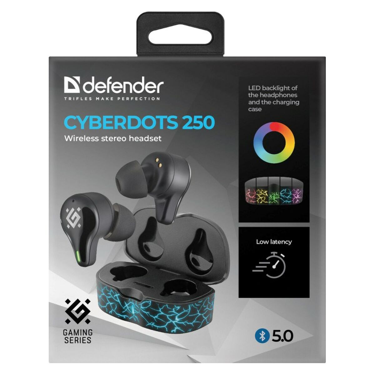 Headphones Defender CYBERDOTS 250 Black Multicolour