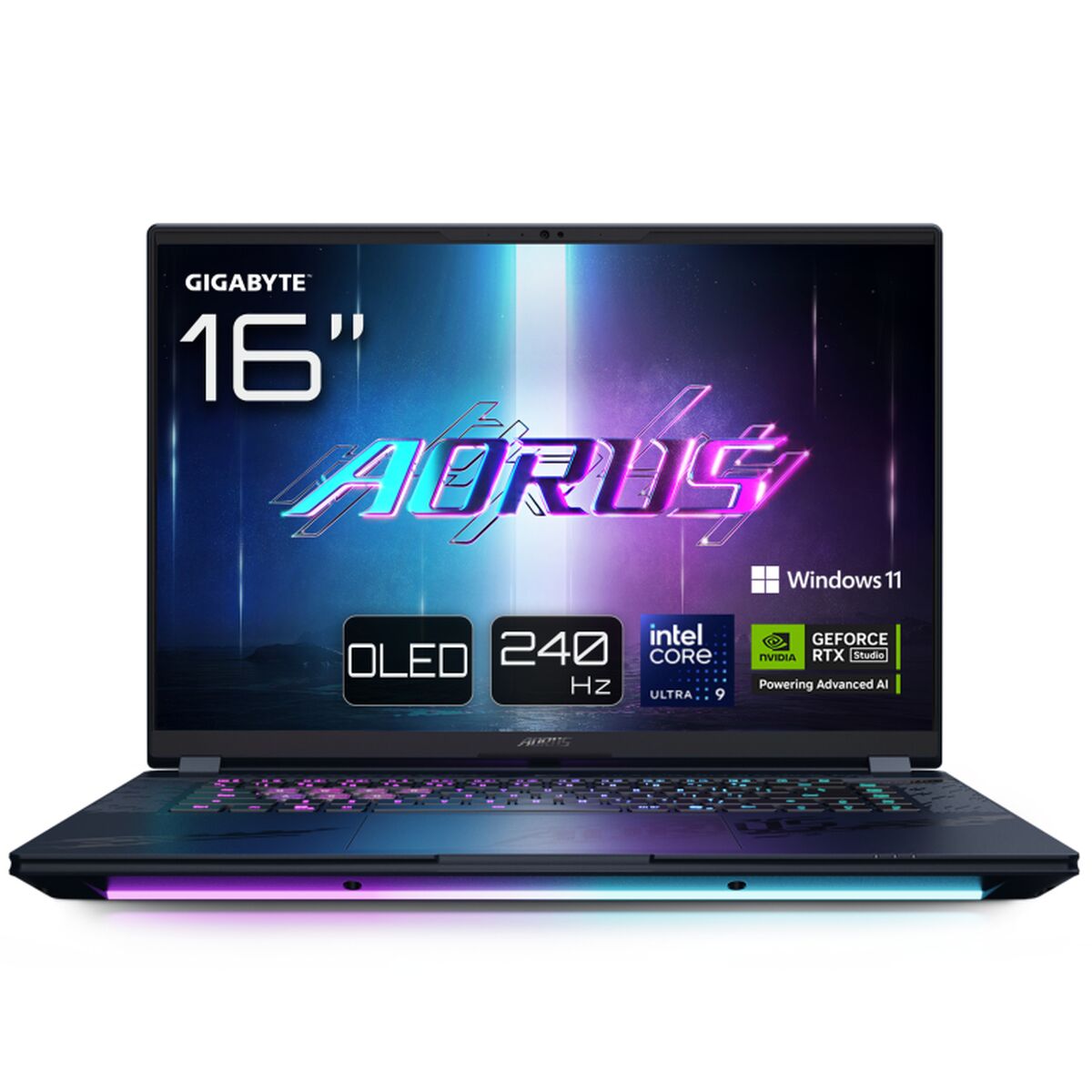 Laptop Gigabyte AORUS MASTER 16 BZHC6PTE64SP 16" intel core ultra 9 275HX 32 GB RAM 1 TB SSD nvidia geforce rtx 5090 Spanish Qwe