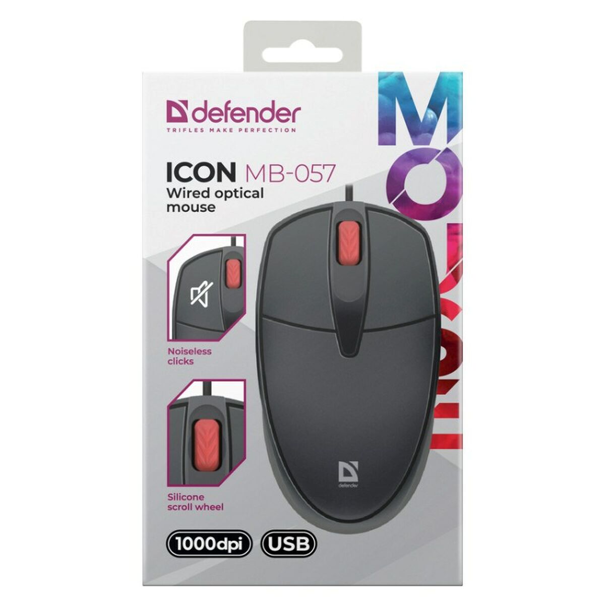 Optical mouse Defender DEFENDER ICON MB-057 Black
