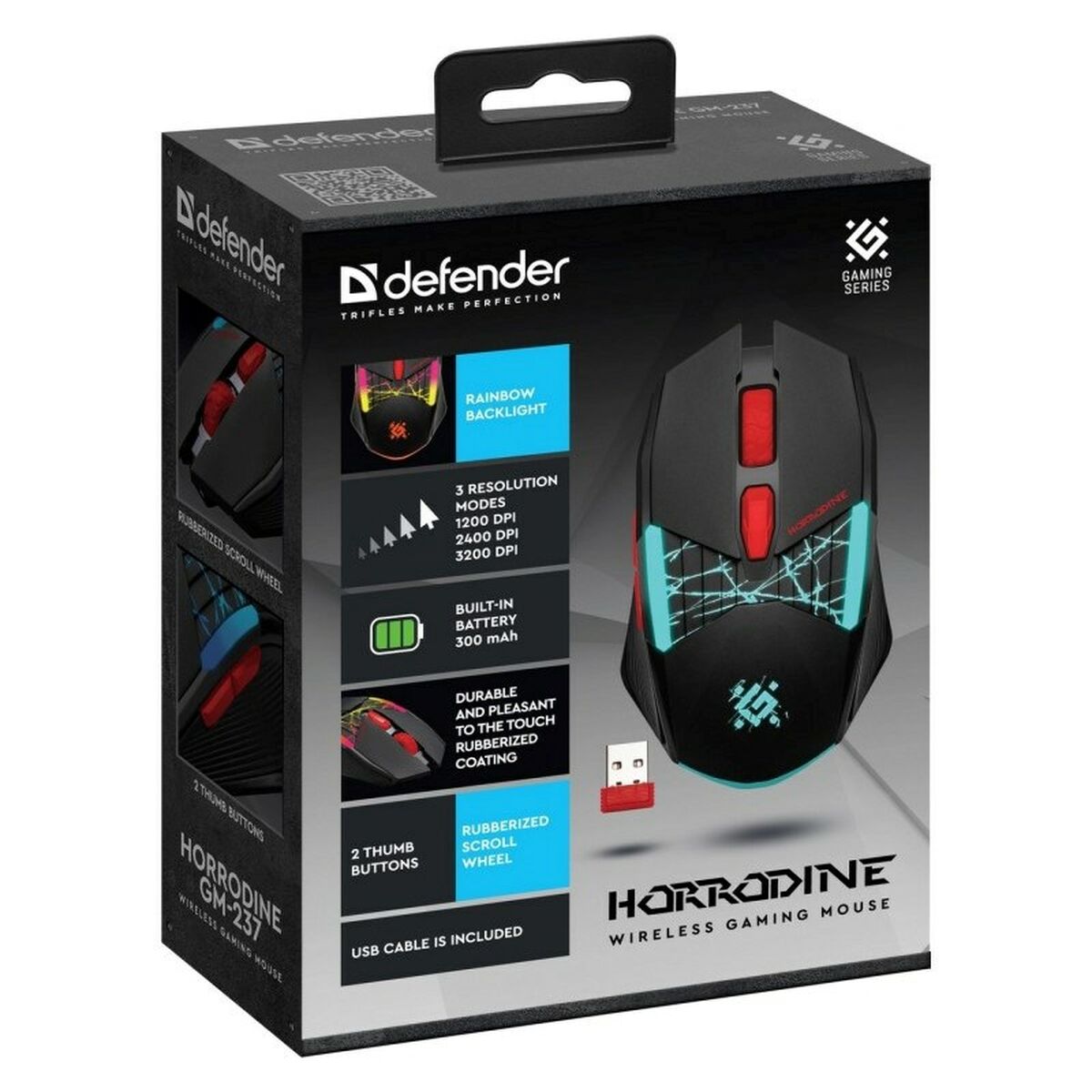 Gaming Mouse Defender GM-237 HORRODINE Black 3200 DPI