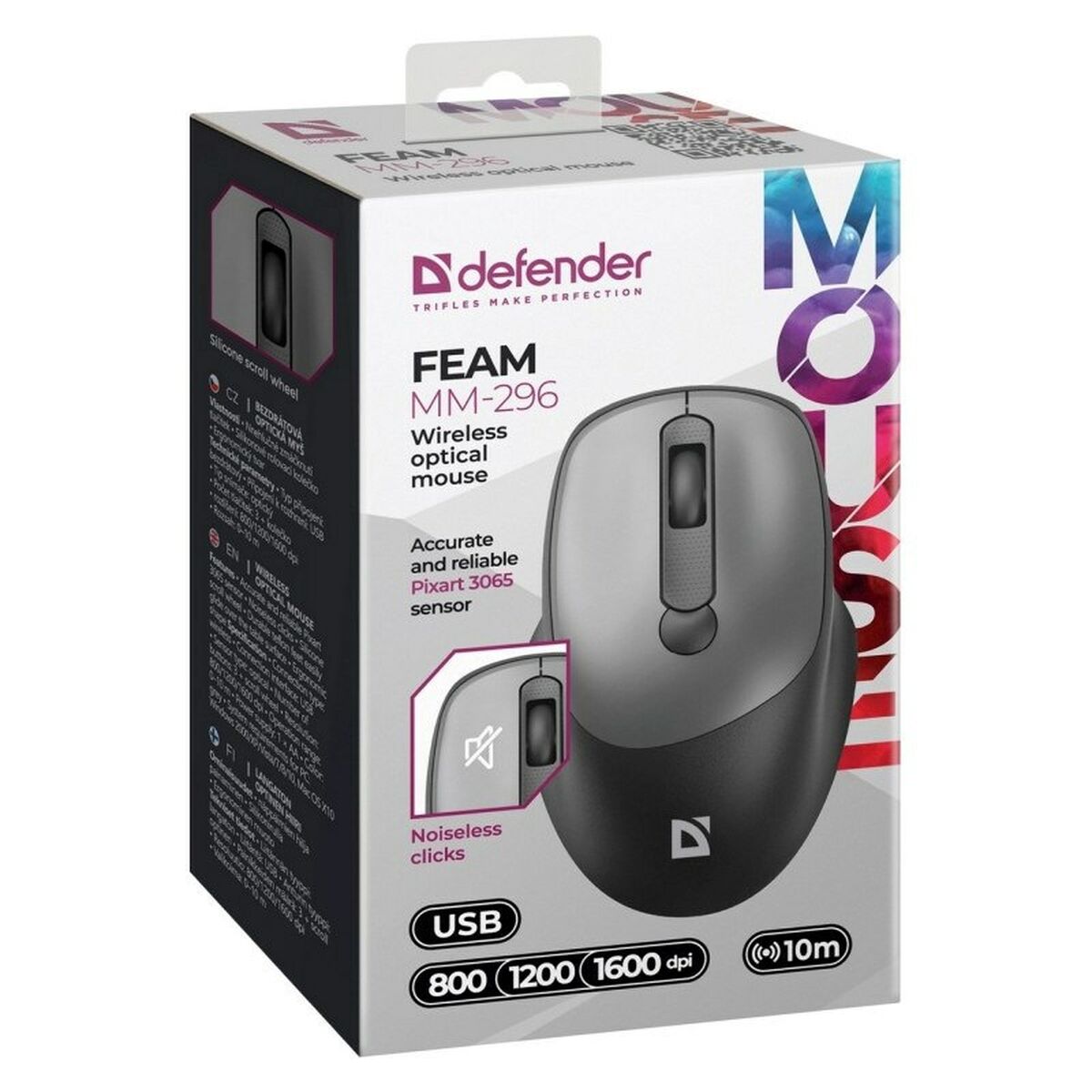 Wireless Mouse Defender MM-296 Grey