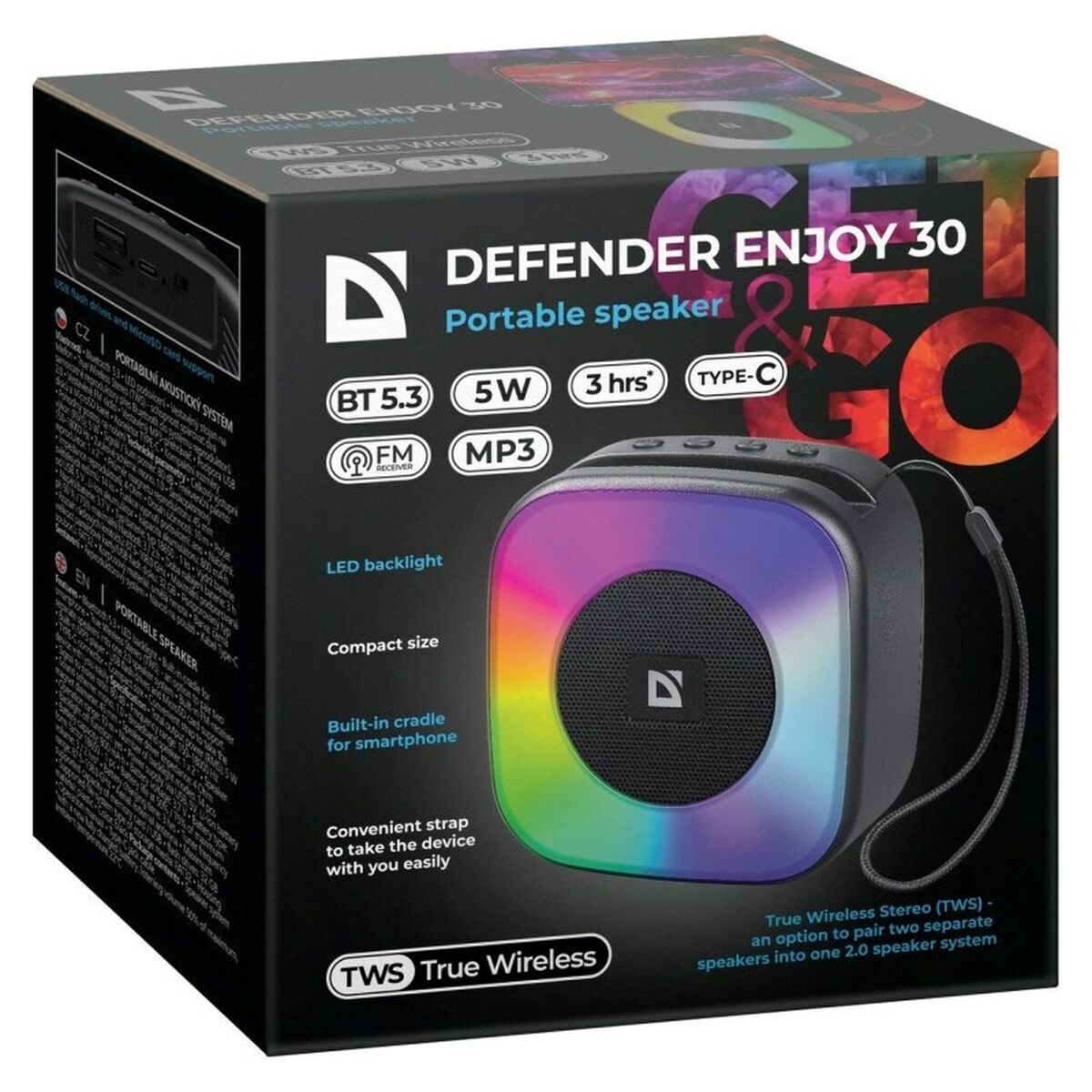 Portable Bluetooth Speakers Defender 65930 Black 5 W