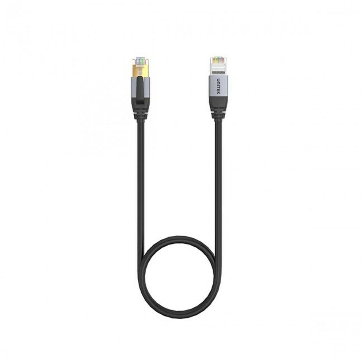 S/FTP Category 8 Rigid Network Cable Unitek C18149AGY03-1M Black 1 m