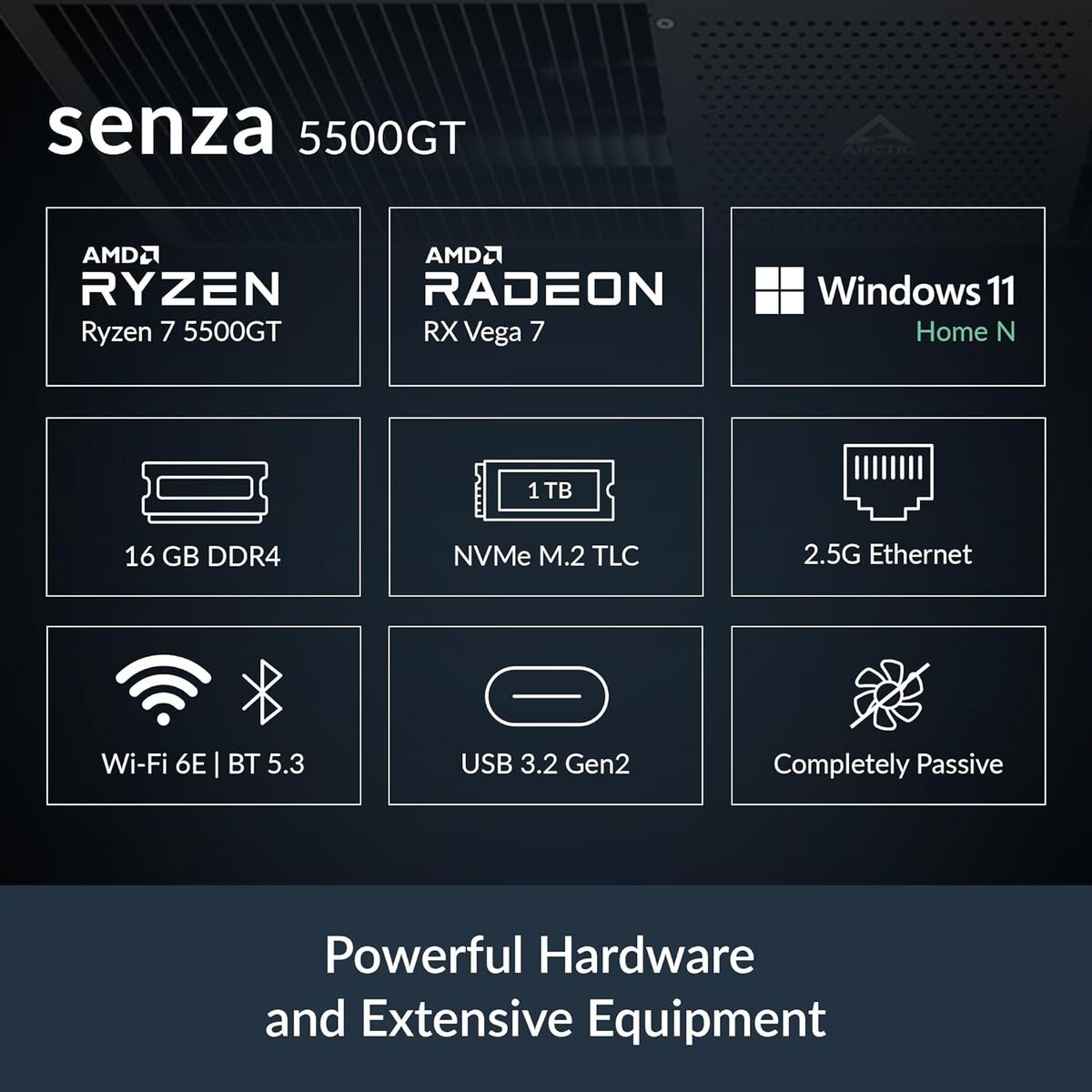 Desktop PC Arctic ACPCC00003A 16 GB RAM 1 TB SSD