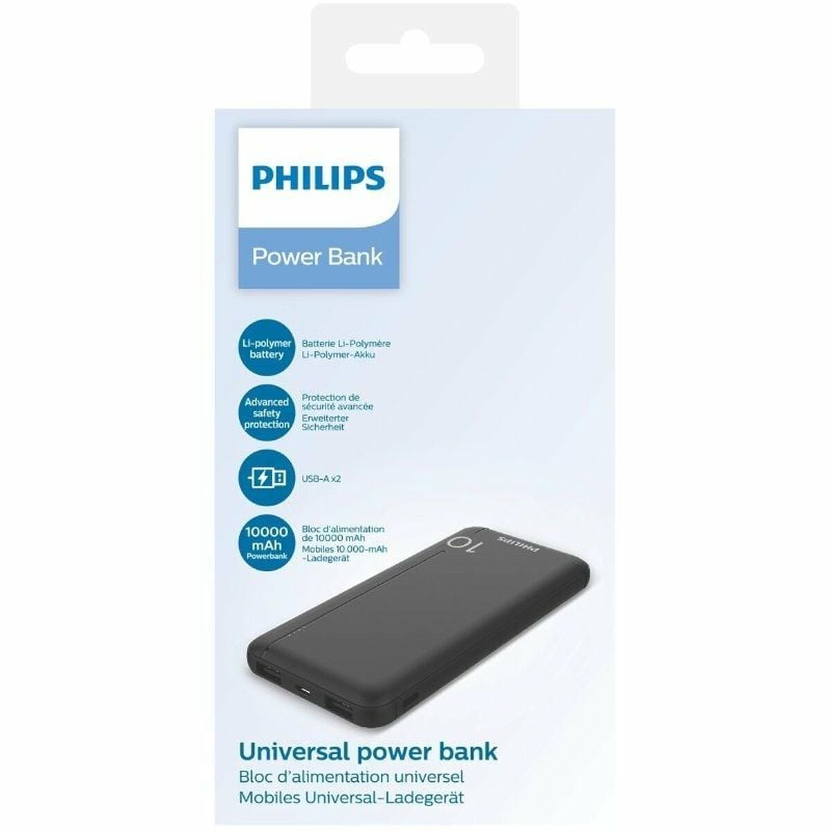 Powerbank Philips DLP1810NB/62 Black 10000 mAh