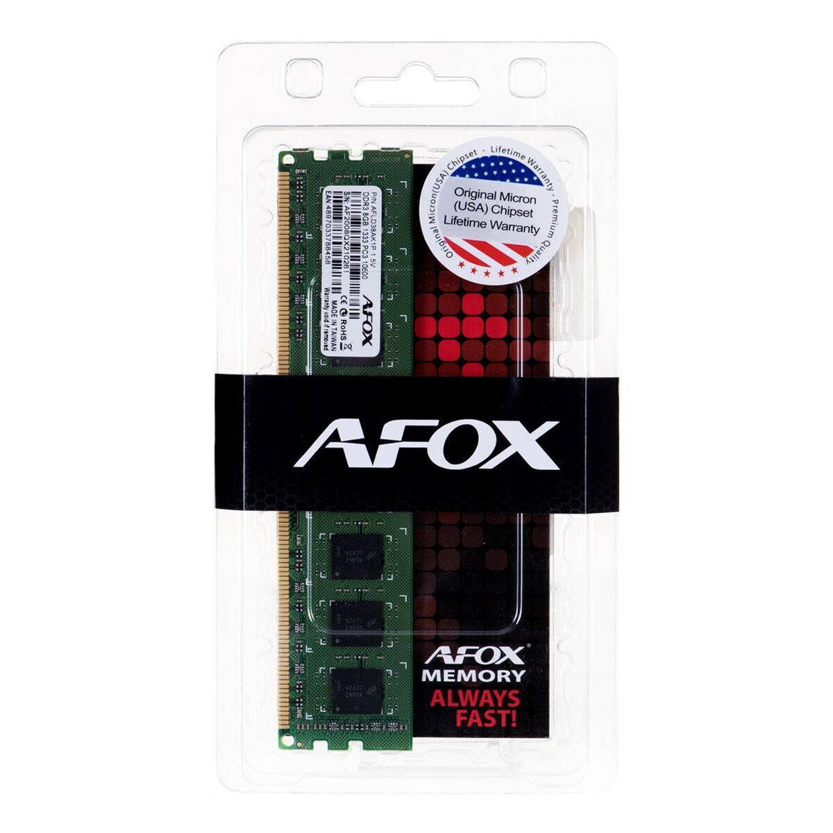 RAM Memory Afox AFLD38CK1P 8 GB 1866 MHZ CL9