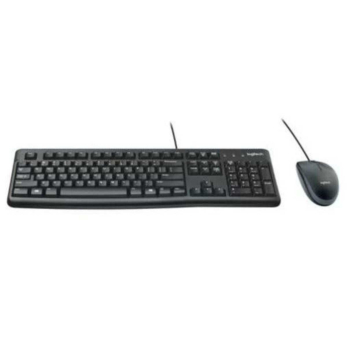 Keyboard and Mouse Logitech MK120 Black Spanish Qwerty (10 Units)
