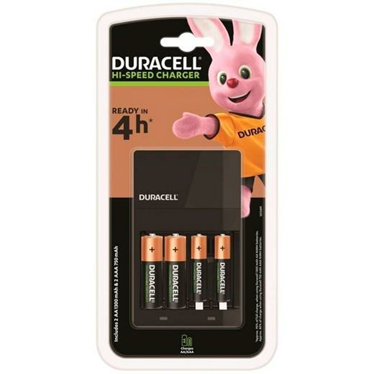 Charger + Rechargeable Batteries DURACELL (3 Units)