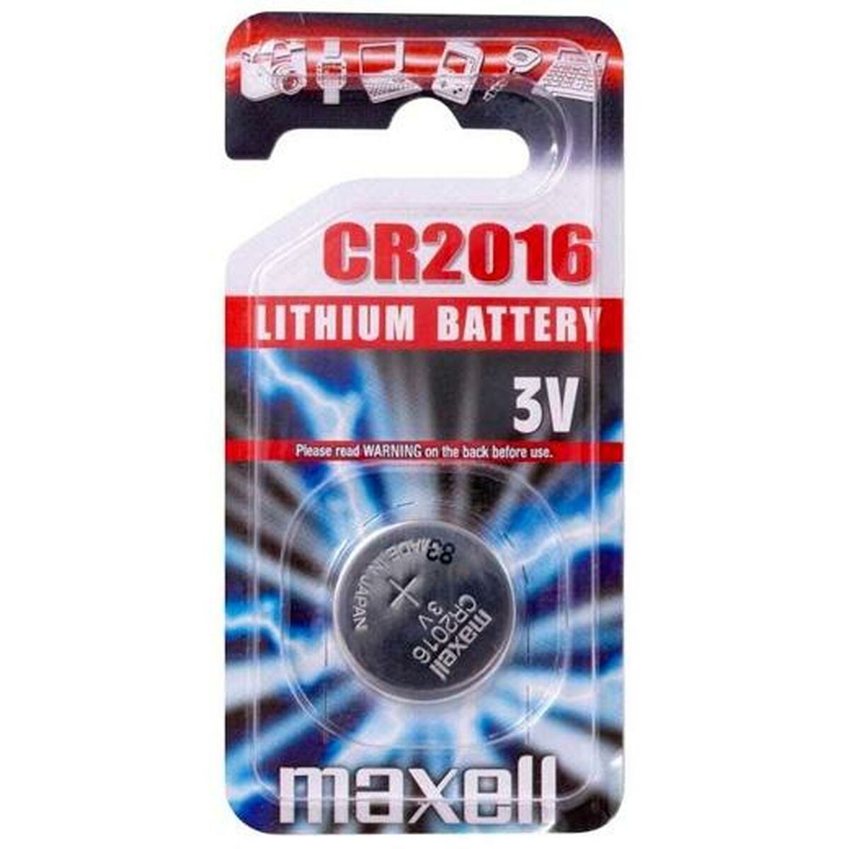 Lithium Button Cell Battery Maxell 3 V (10 Units)