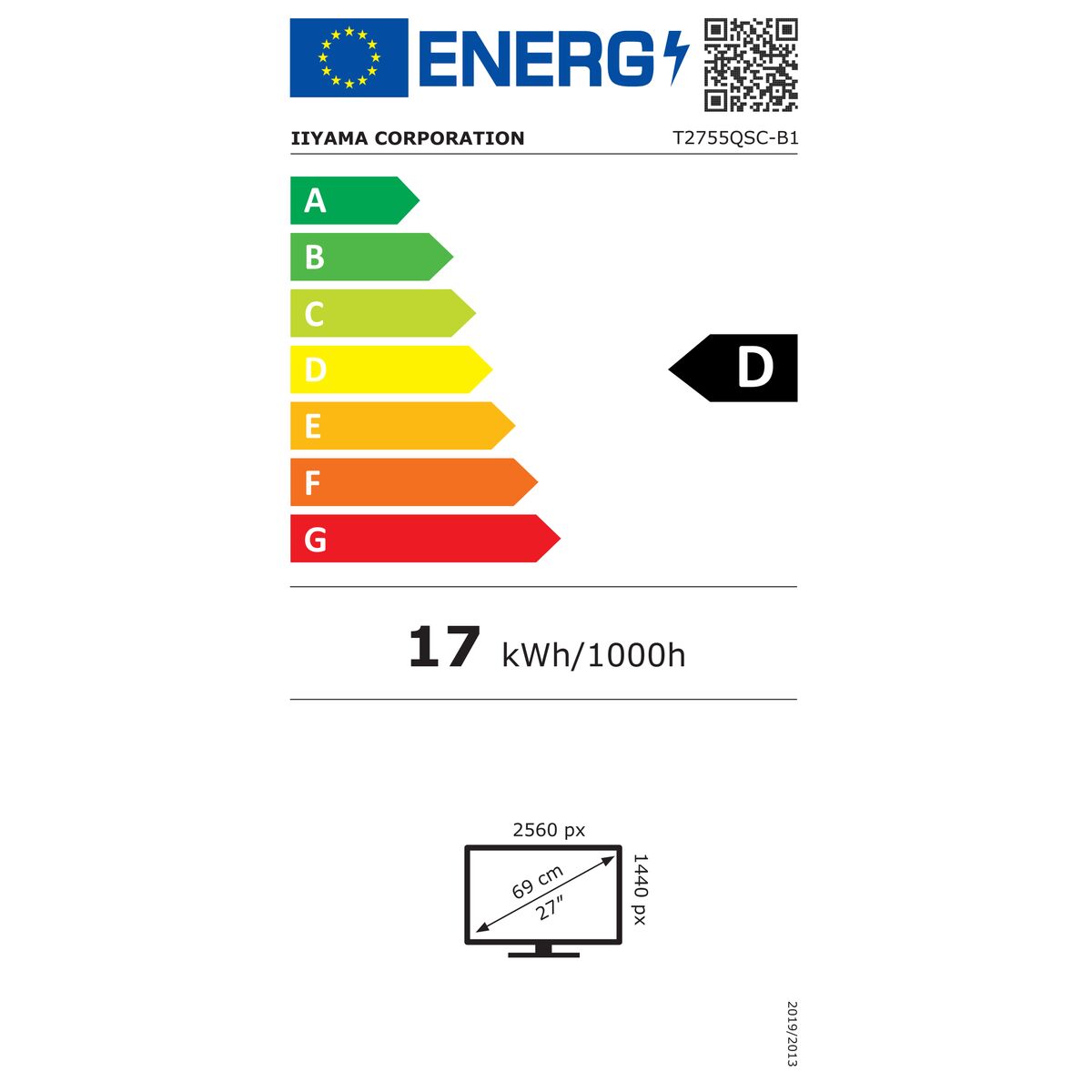 Gaming Monitor Iiyama T2755QSC-B1 27" Full HD LCD