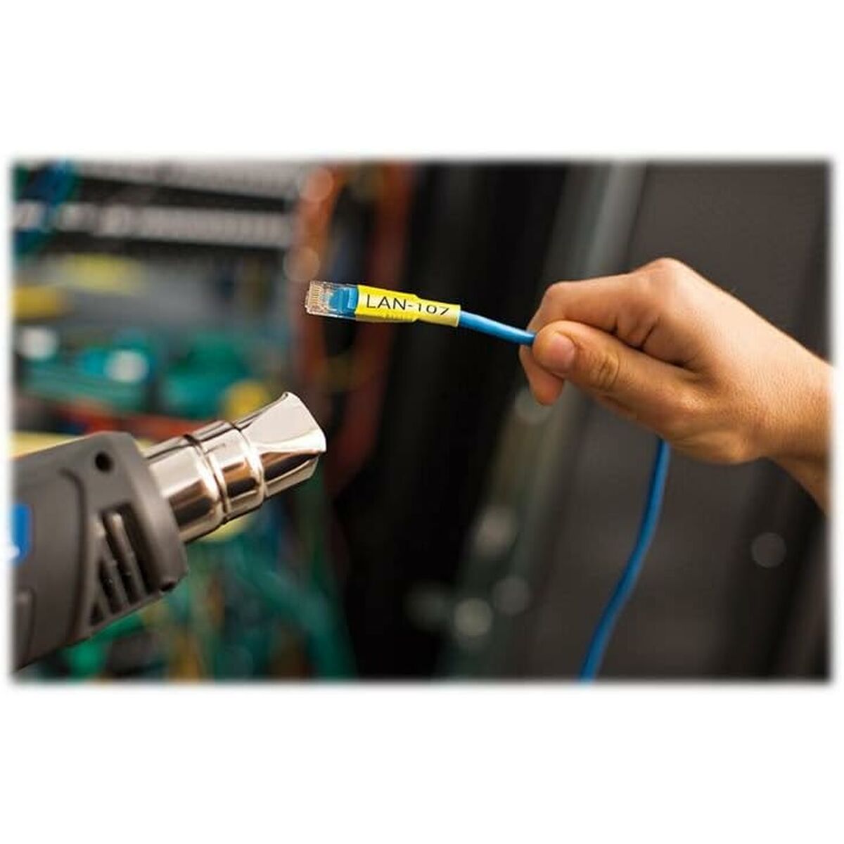 Laminated Tape for Labelling Machines Brother HSE611E Black Multicolour (1 Unit)