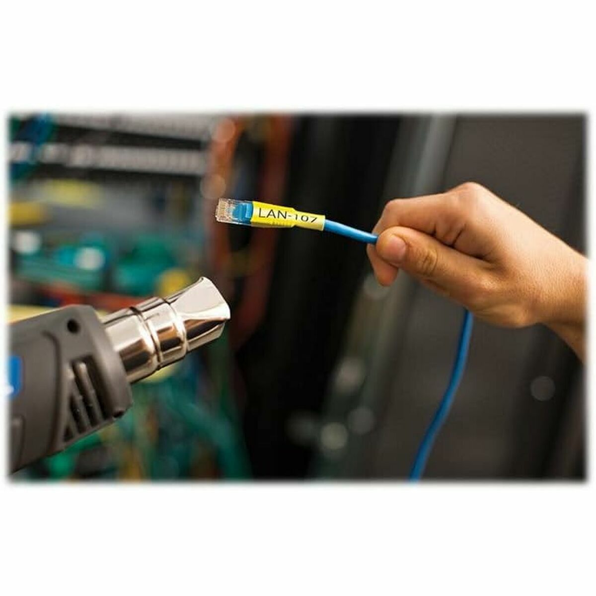 Laminated Tape for Labelling Machines Brother HSE611E Black Multicolour (1 Unit)