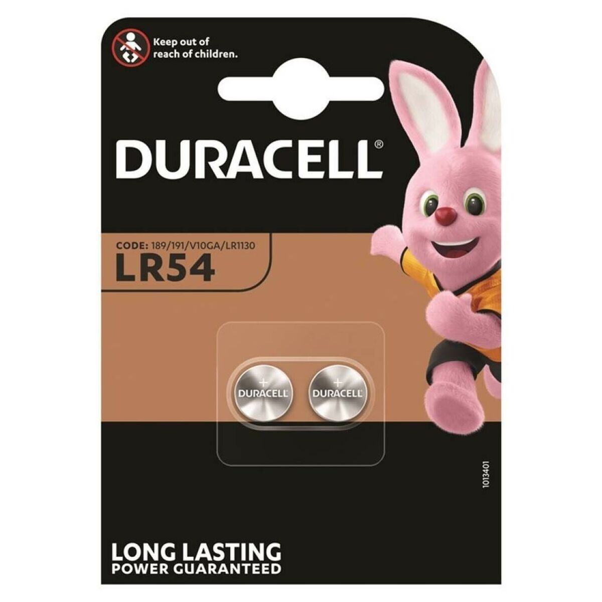 Alkaline Button Cell Batteries DURACELL LR1130 LR54 2 Pieces 10 Units 1,5 V