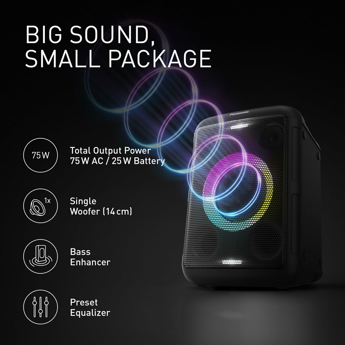 Portable Speaker Panasonic SCBMAX5EK 75W