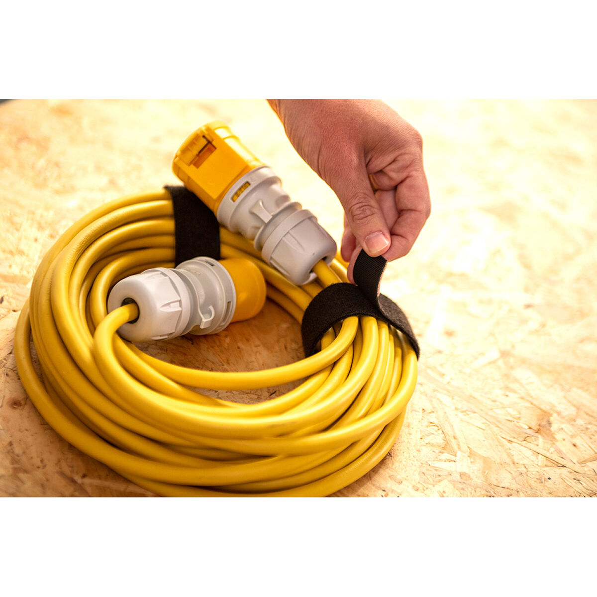 Cable holder Velcro one-wrap Black 10 mm x 5 m