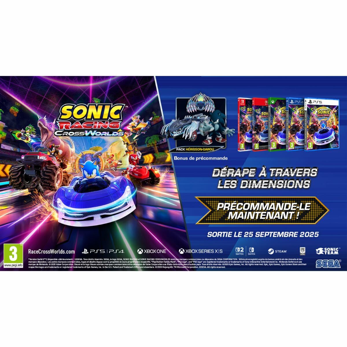 Video game for Switch SEGA Sonic Racing CrossWorlds