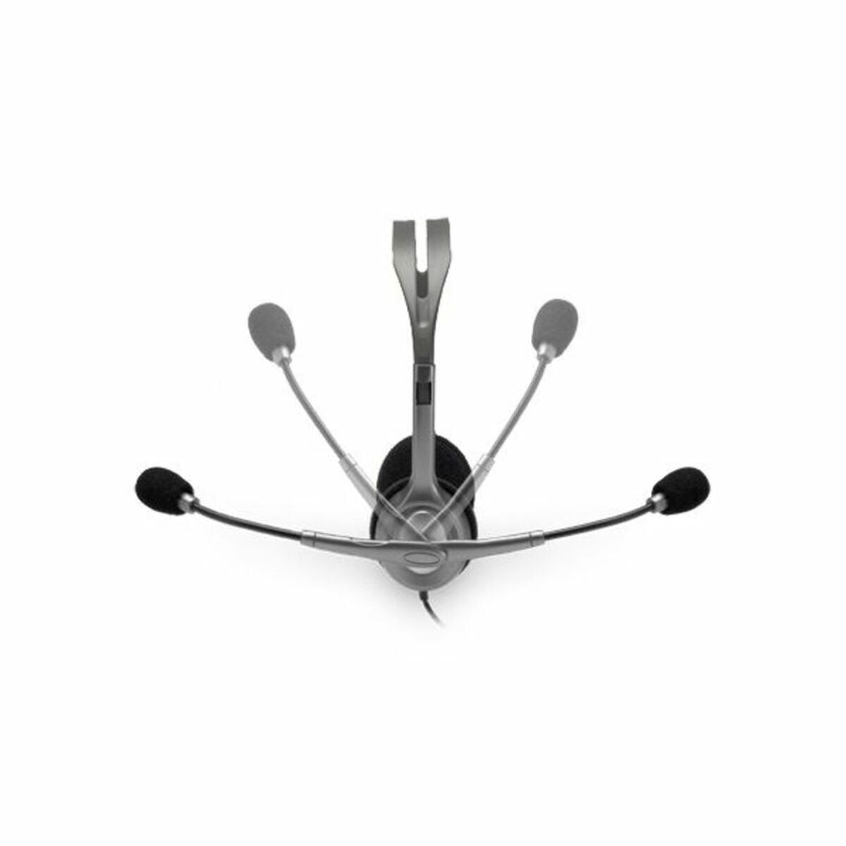 Headphones with Microphone Logitech 981-000271 2 x Jack 1,4 m Black Grey