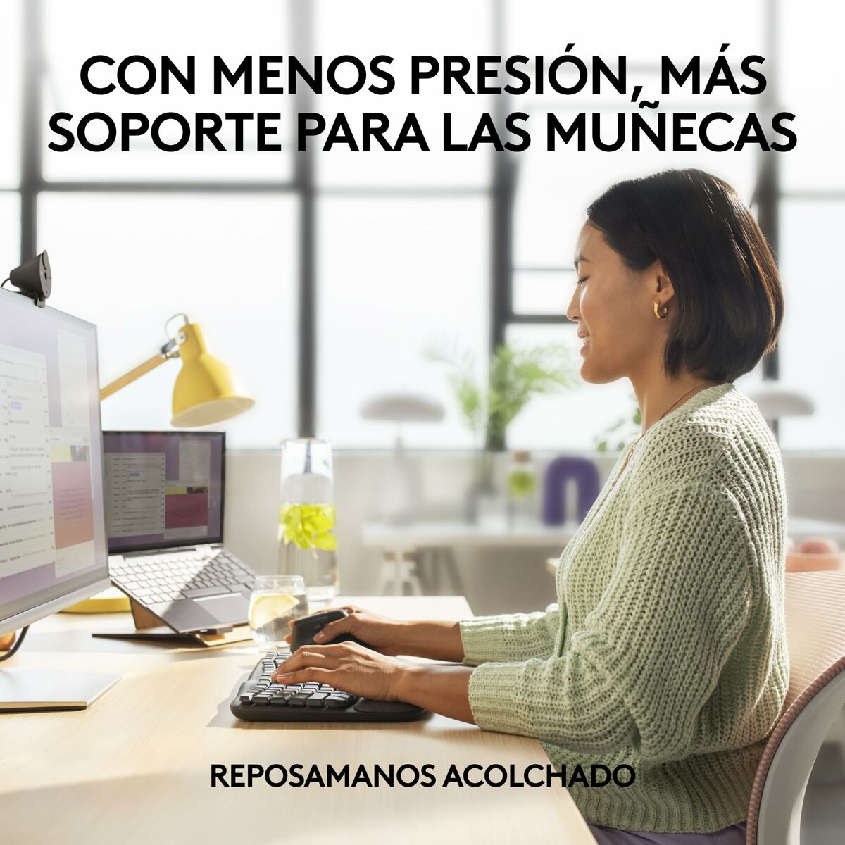 Keyboard and Mouse Logitech Graphite Steel Spanish Qwerty