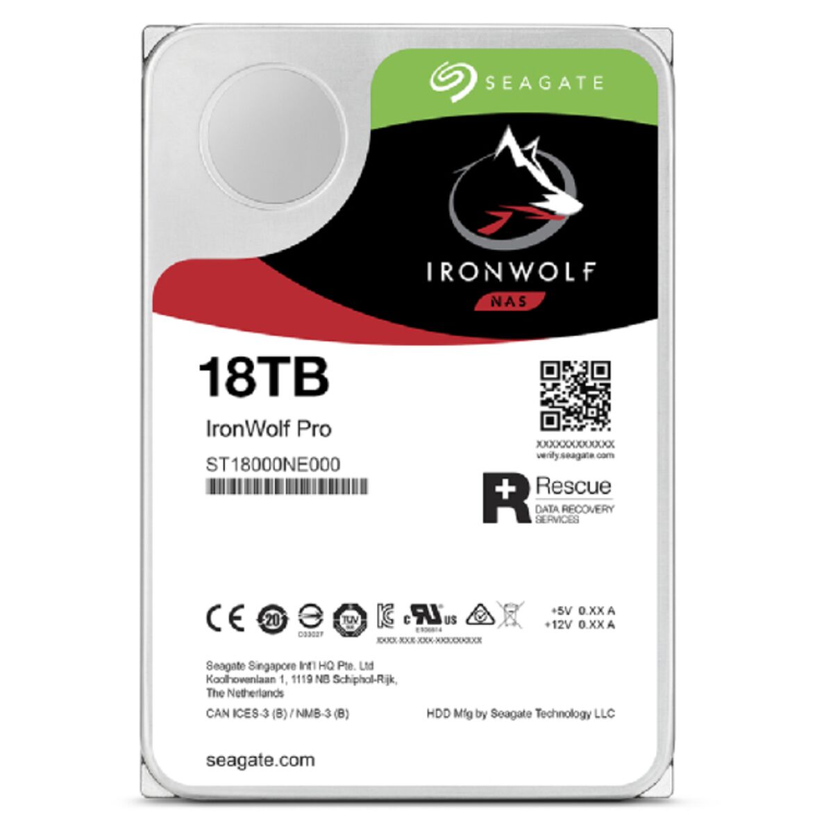 Hard Drive Seagate IronWolf Pro ST18000NT001 3,5"
