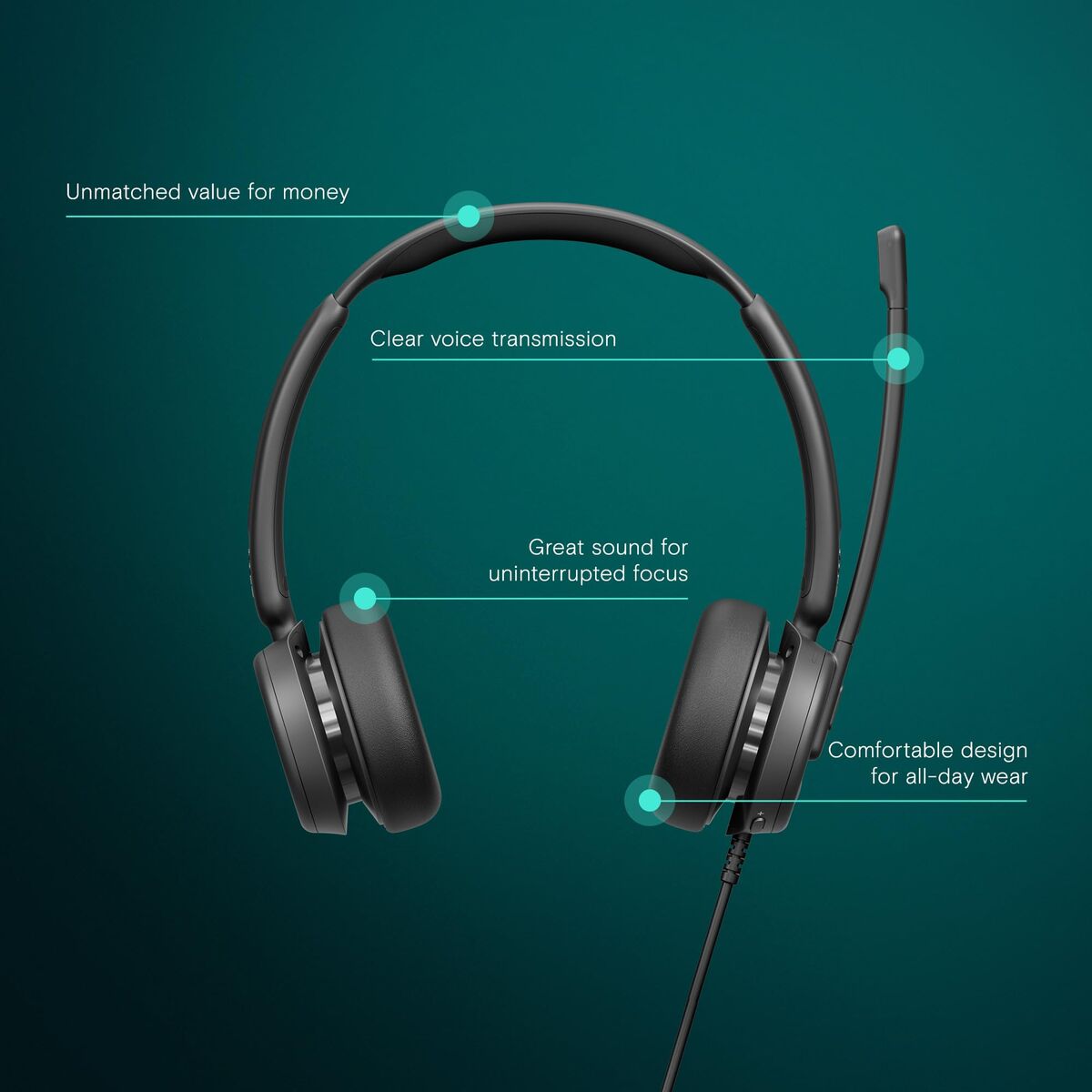 Headphones with Microphone Epos 1001253 Black