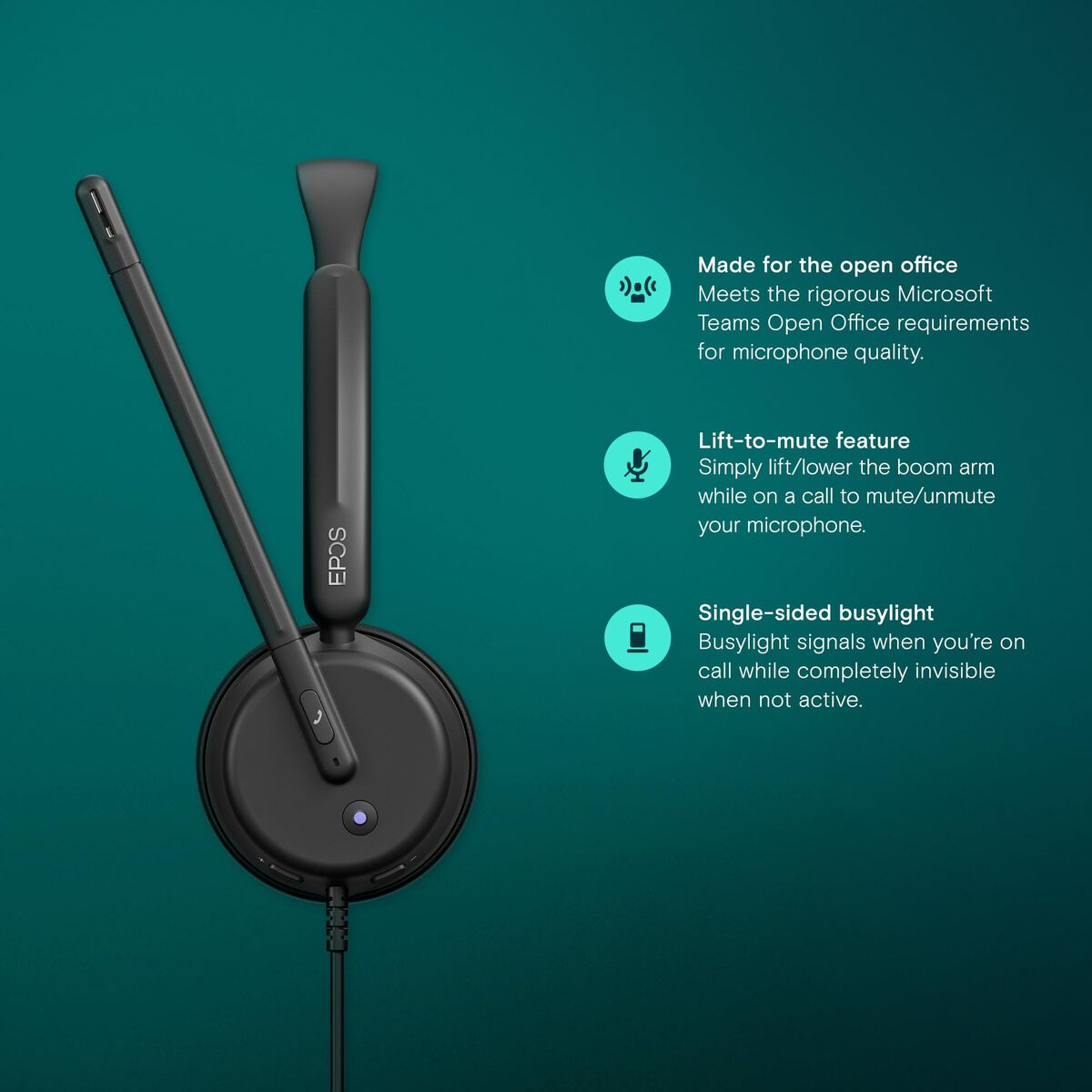 Headphones with Microphone Epos 1001253 Black