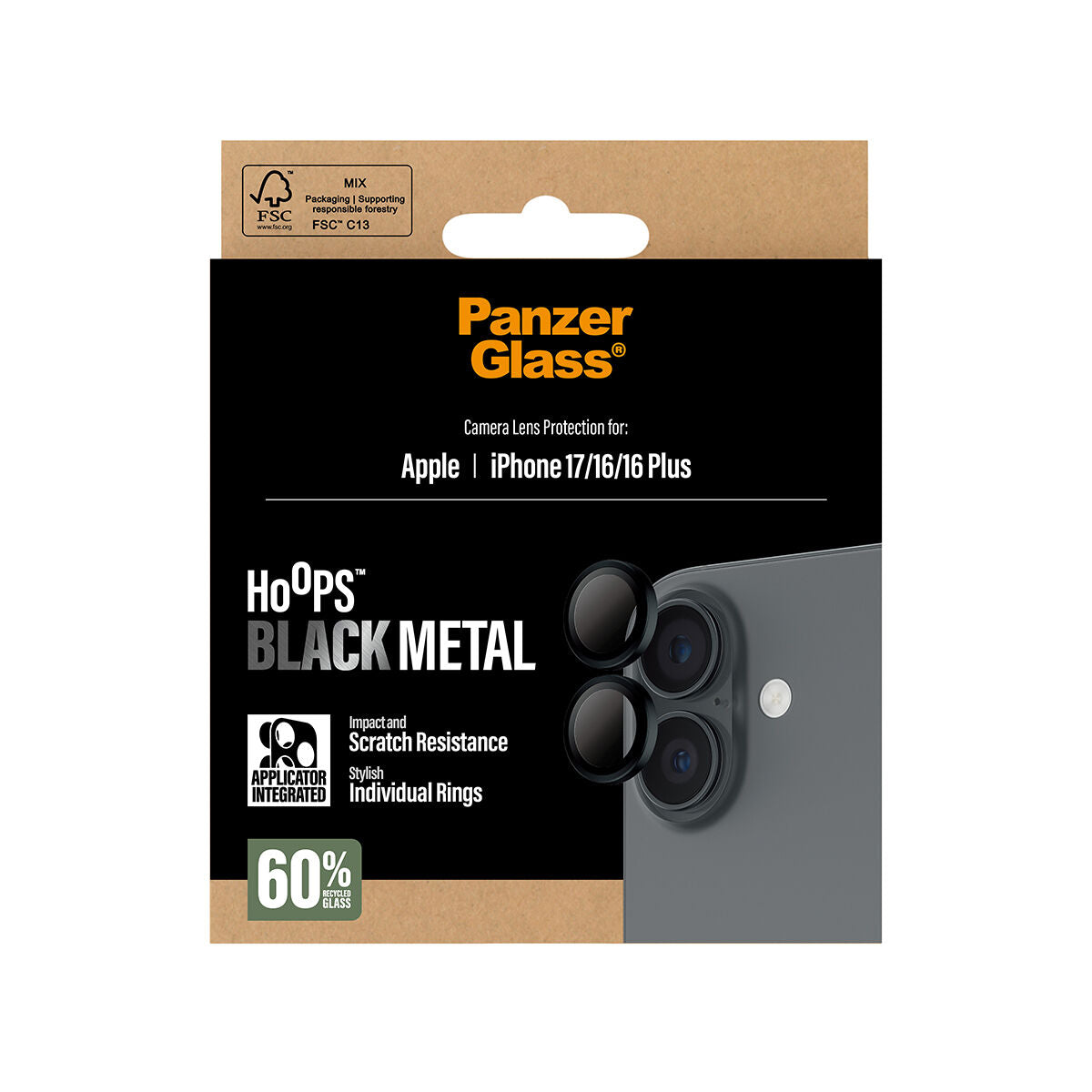 Lens Protector Panzer Glass PG55024 Black