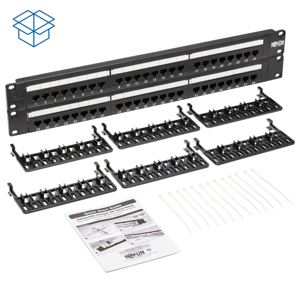 48-port UTP Category 6 Patch Panel Eaton N252-048