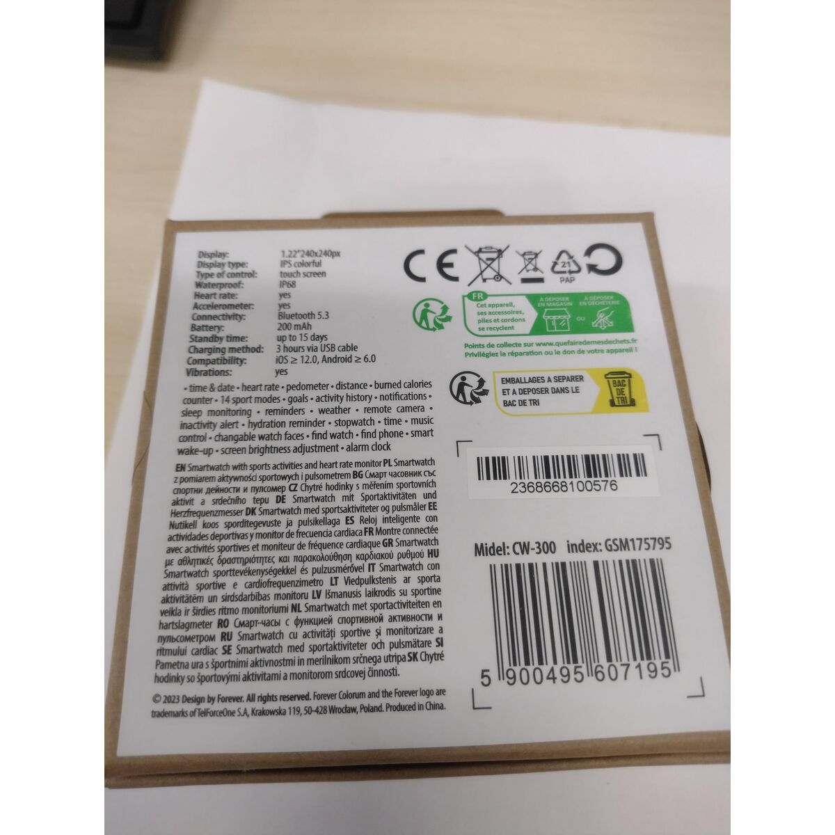 Smartwatch Forever GSM175795 Black