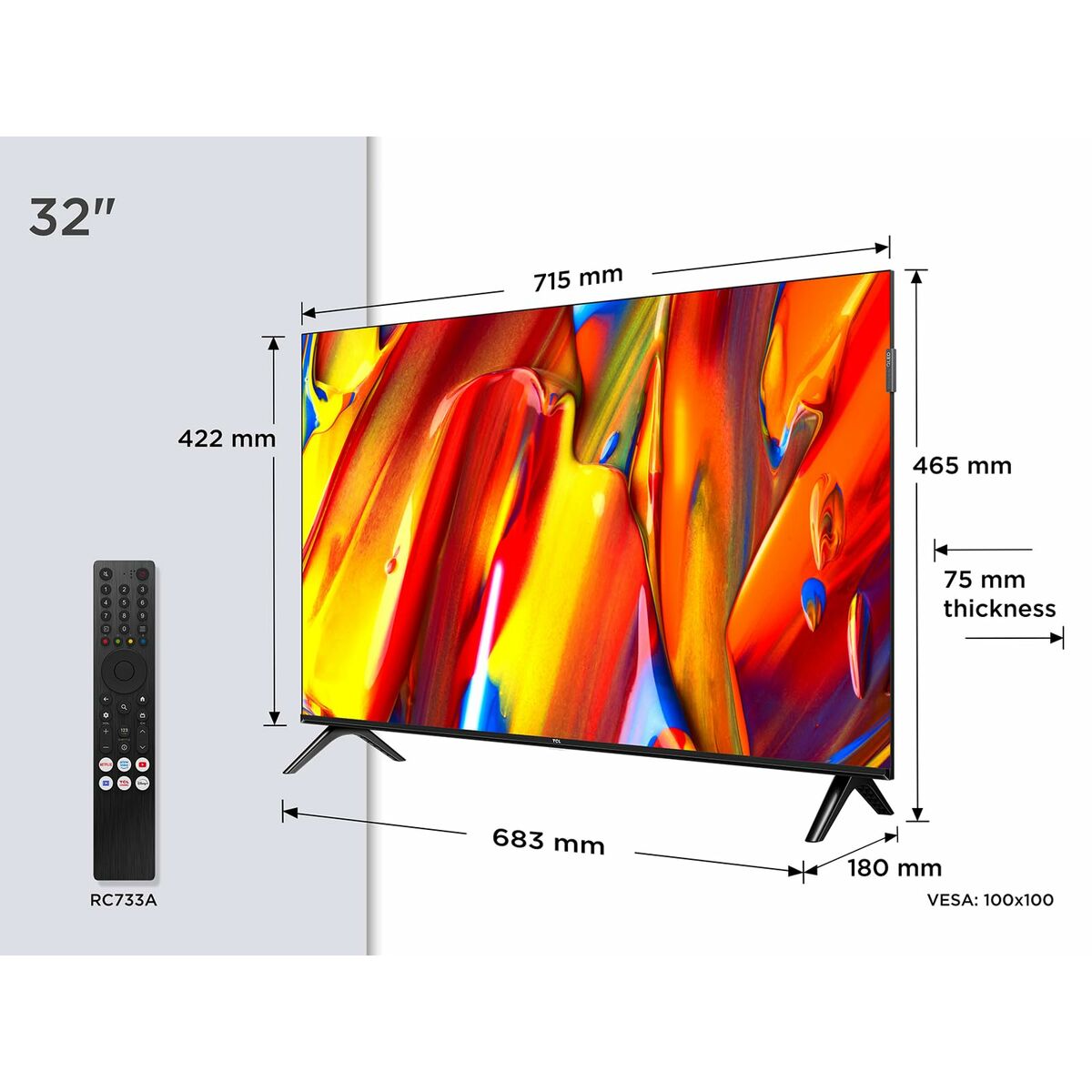 Smart TV TCL 32V5C Full HD 32" HDR HDR10 QLED