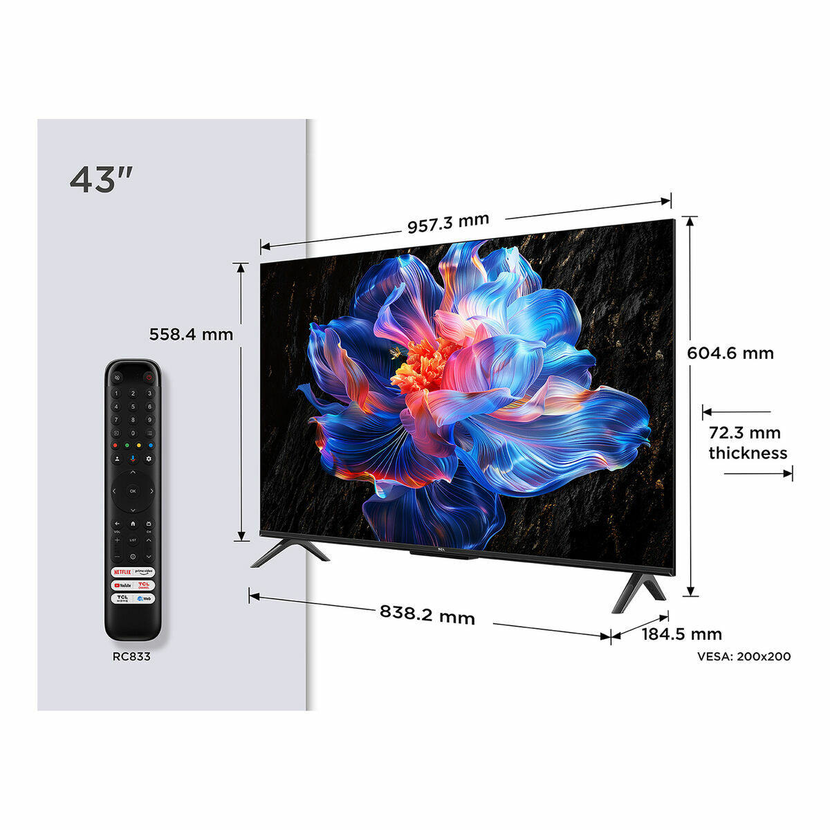 Smart TV TCL 43P6K 43 43" 4K Ultra HD LED HDR D-LED