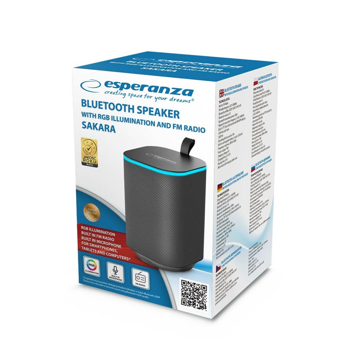 Portable Bluetooth Speakers Esperanza EP155 Black