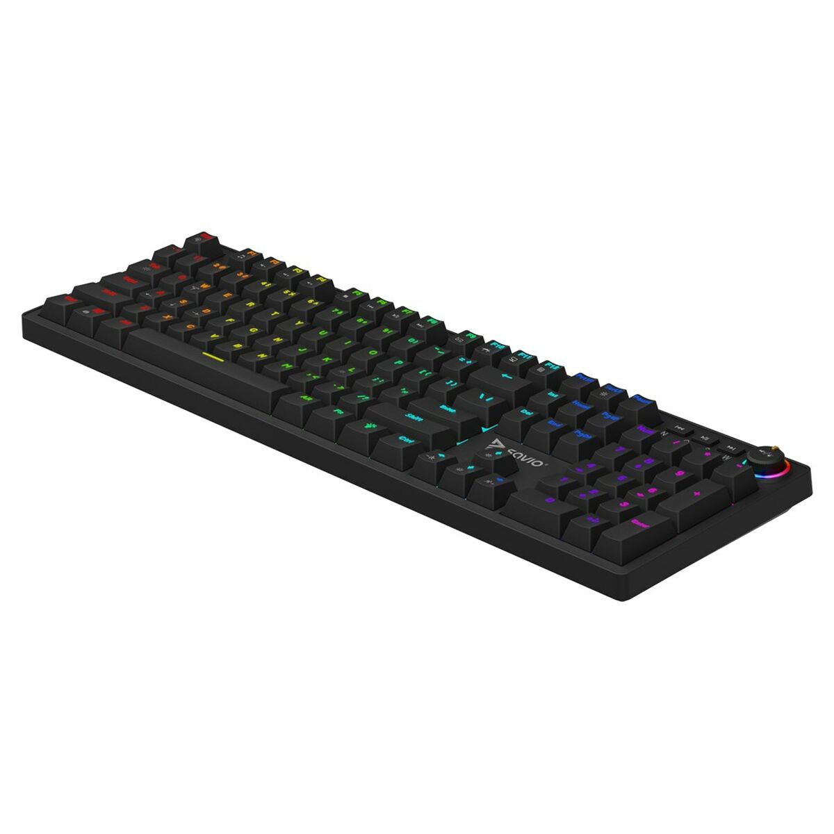 Keyboard Savio STYX PEACH SILENT Black Multicolour QWERTY