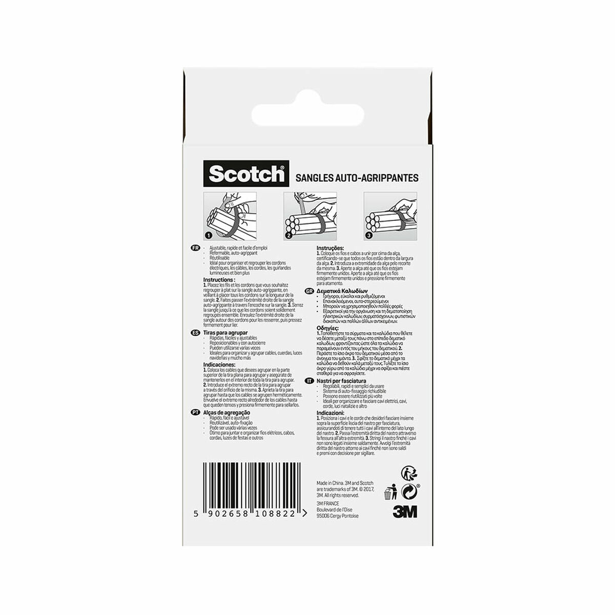 Cable holder Scotch Black 19 MM X 3,65 M