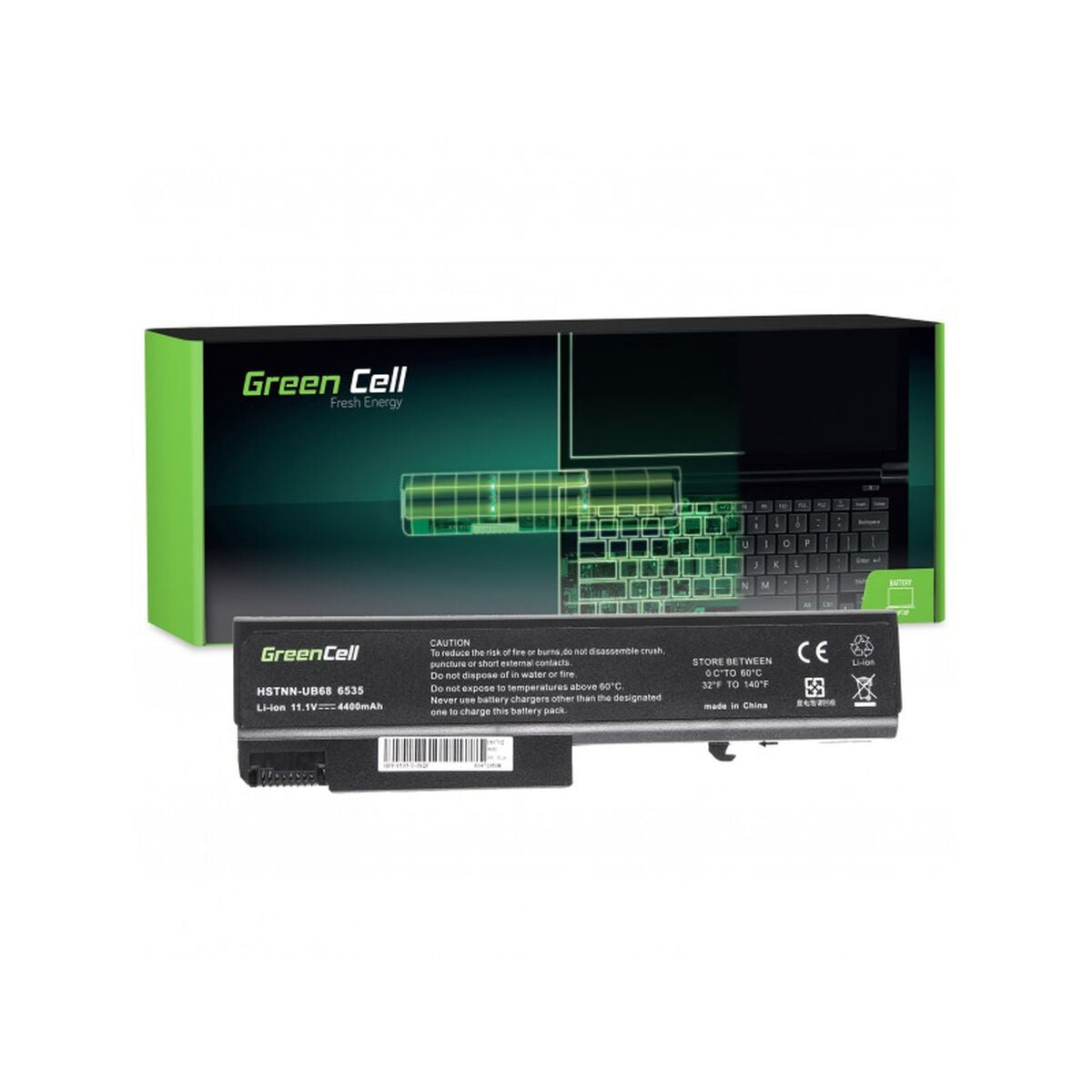 Laptop Battery Green Cell HP14 Black 4400 mAh