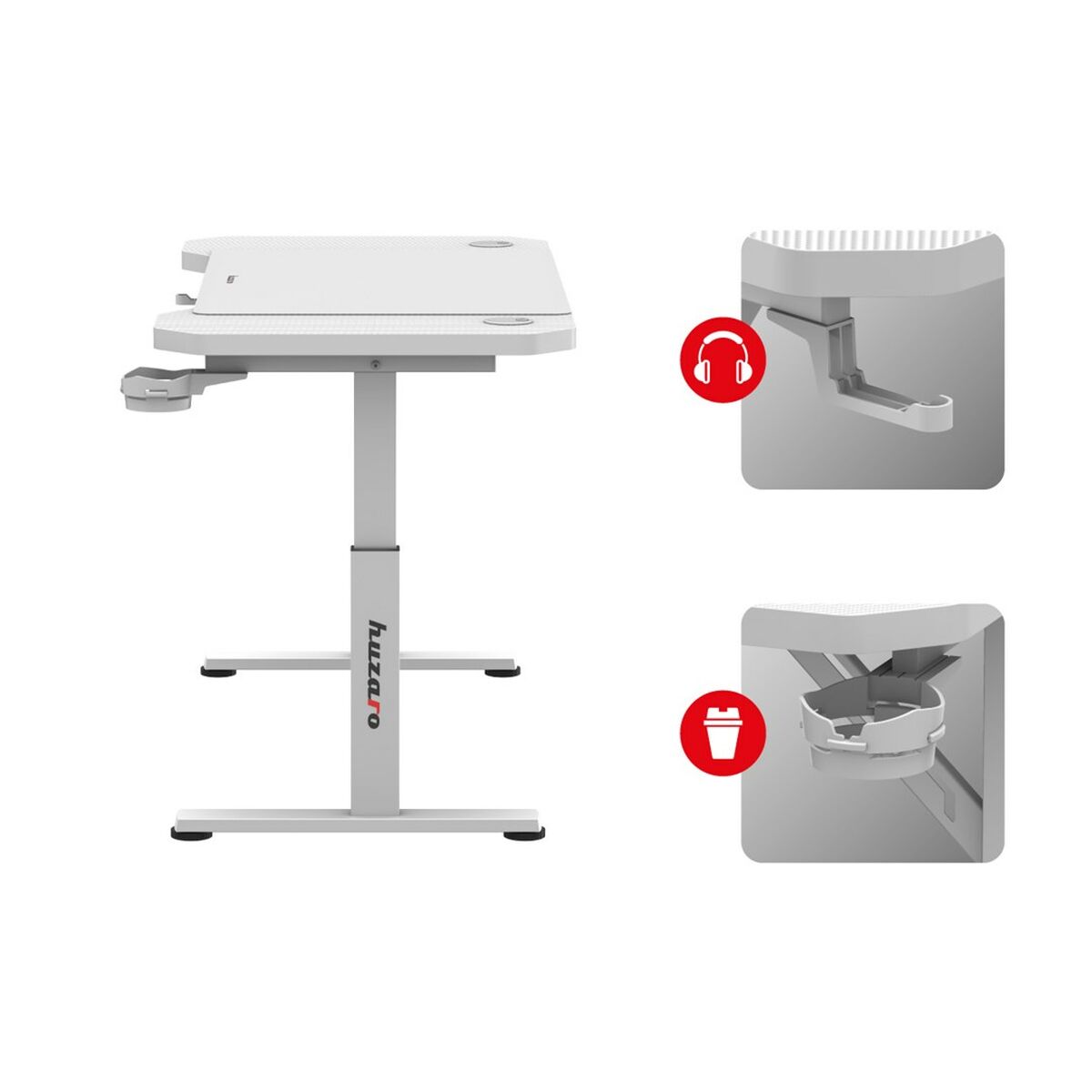 Desk Gaming Huzaro HZ-Hero 2.6 White White