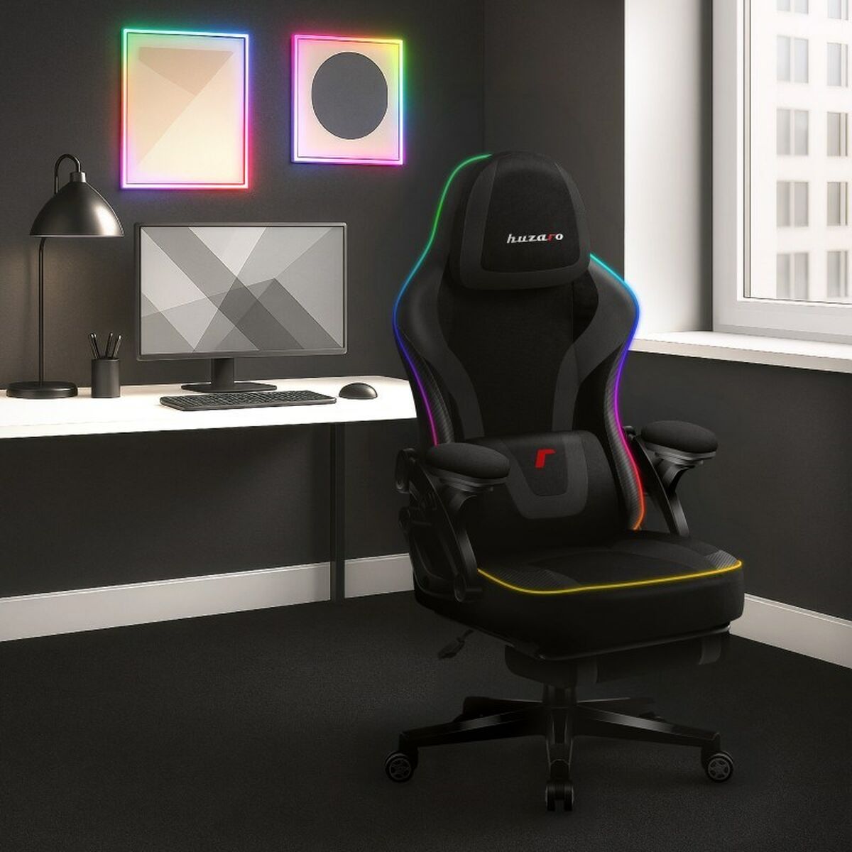 Gaming Chair Huzaro HZ-FORCE 4.6 RGB BLACK MESH